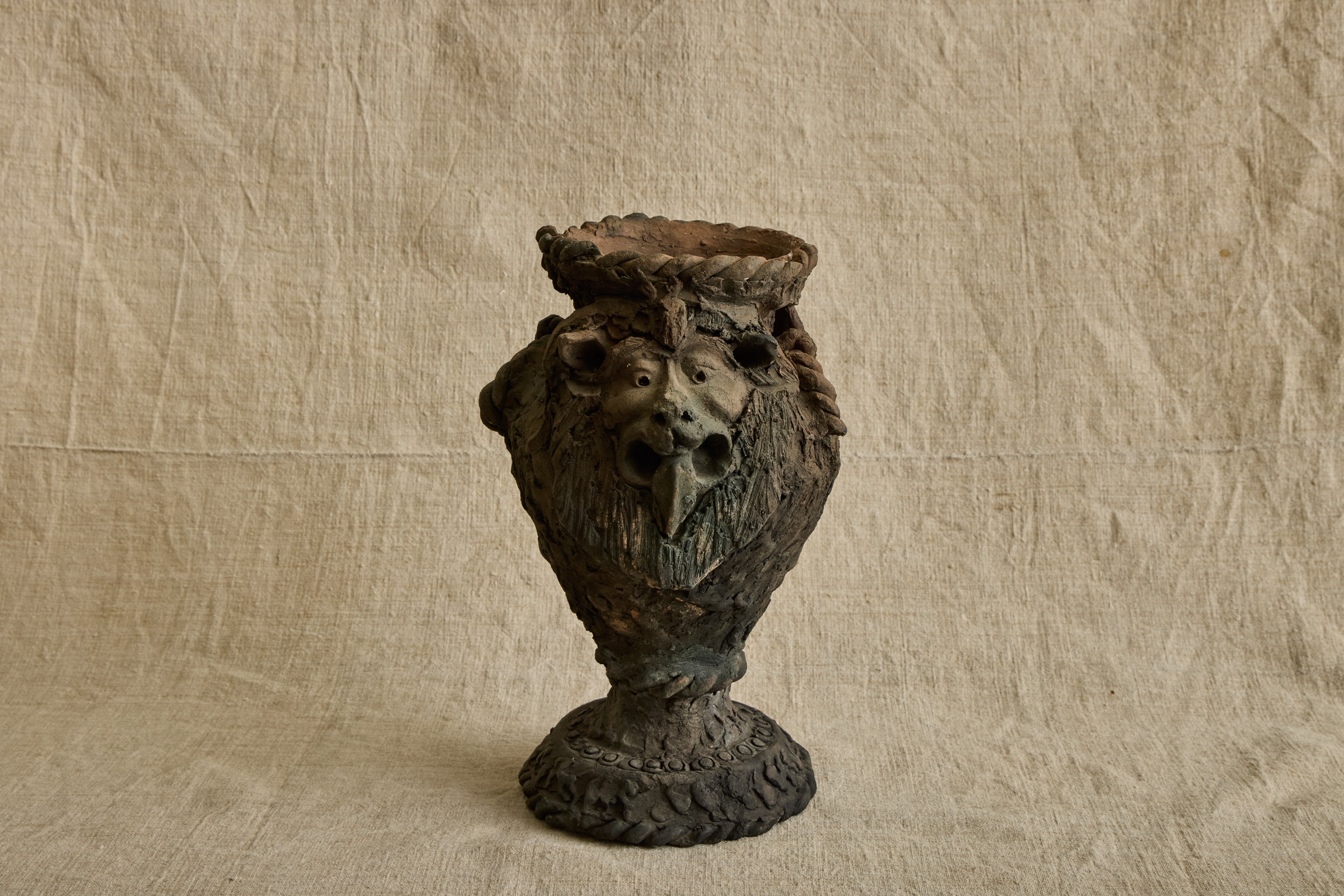 Ceramic Lion Vase