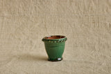 Mini Green Scalloped Garden Pot