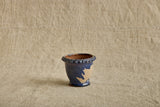 Mini Blue Scalloped Garden Pot