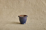 Mini Blue Scalloped Garden Pot