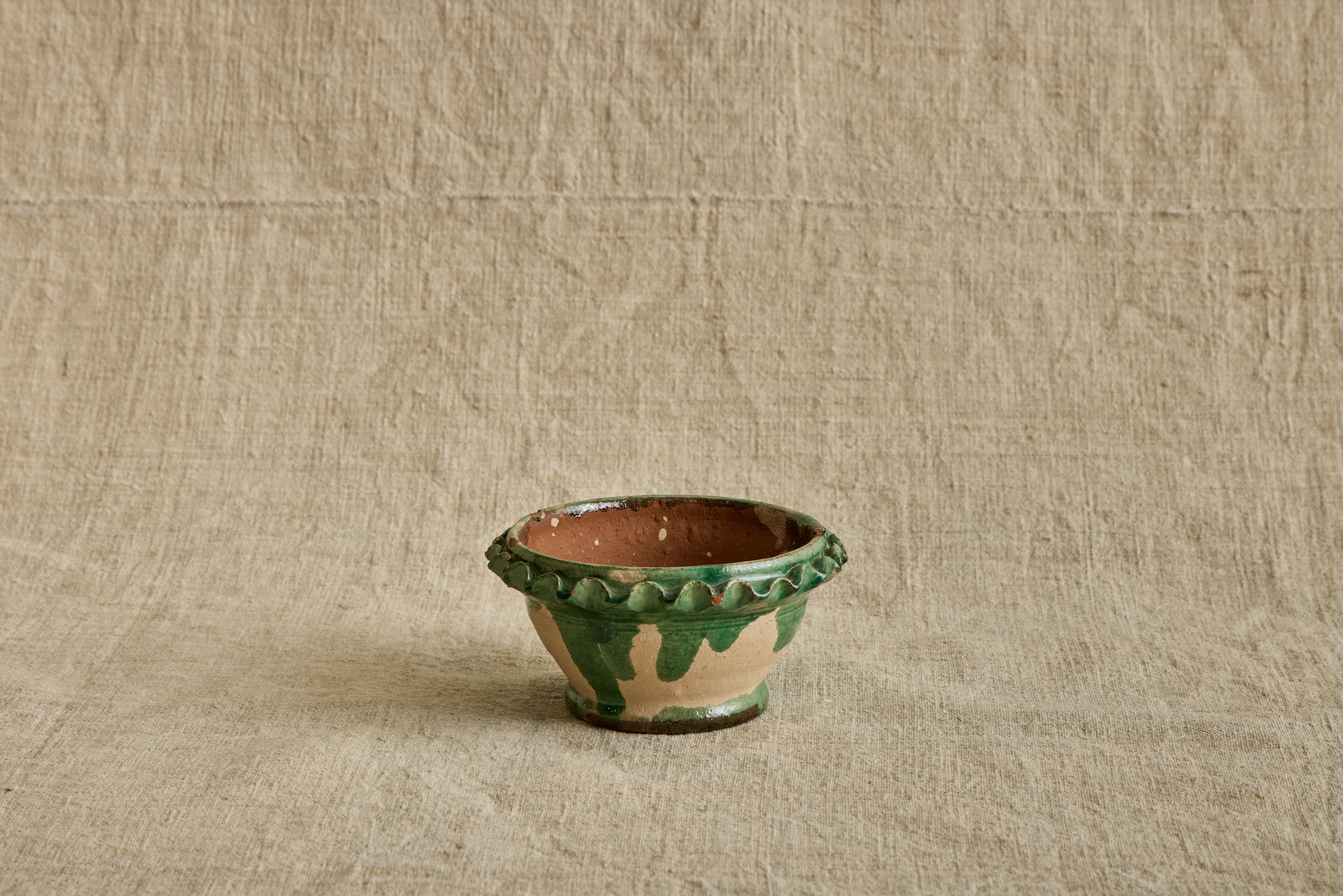 Green Shallow Garden Pot