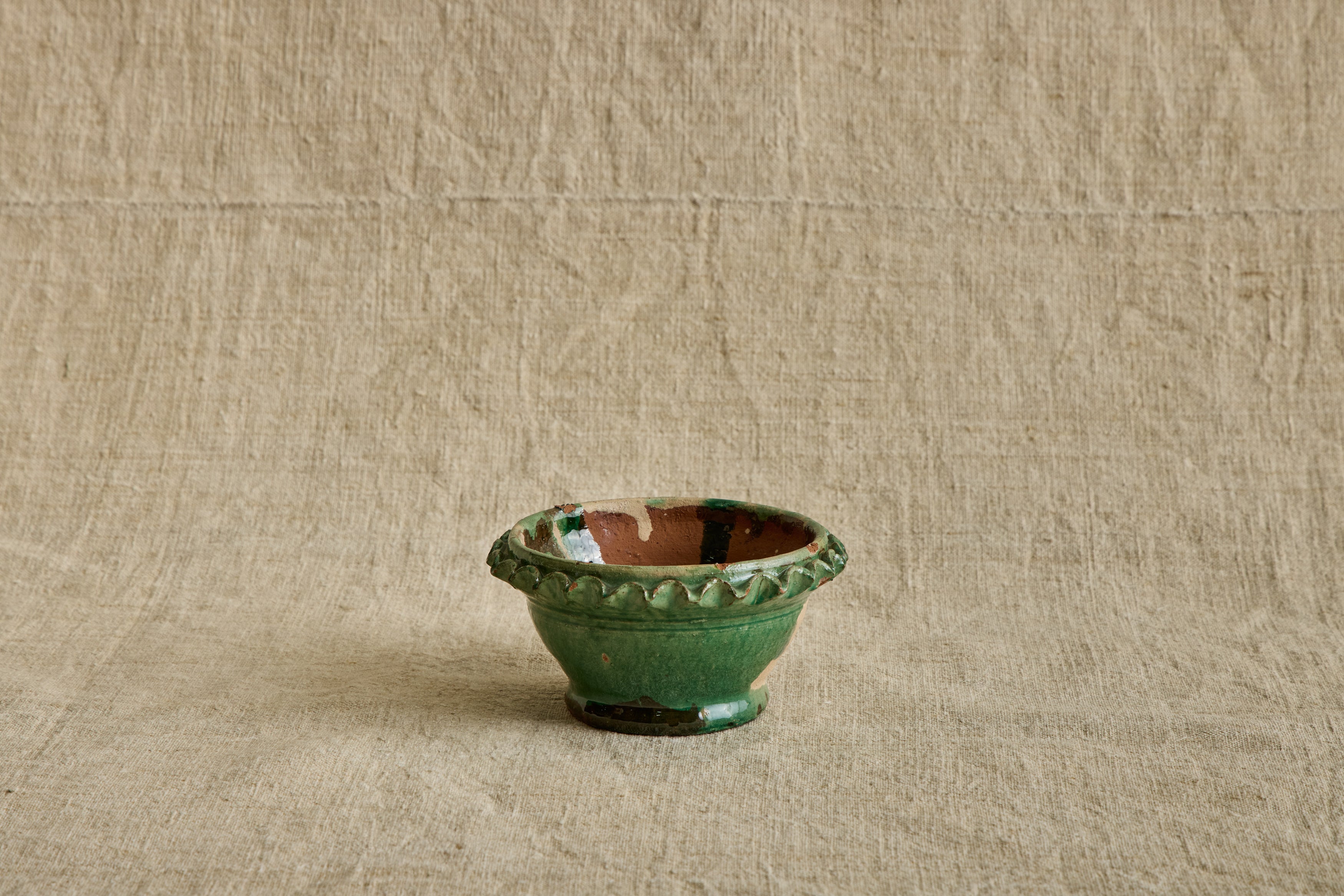 Green Shallow Garden Pot