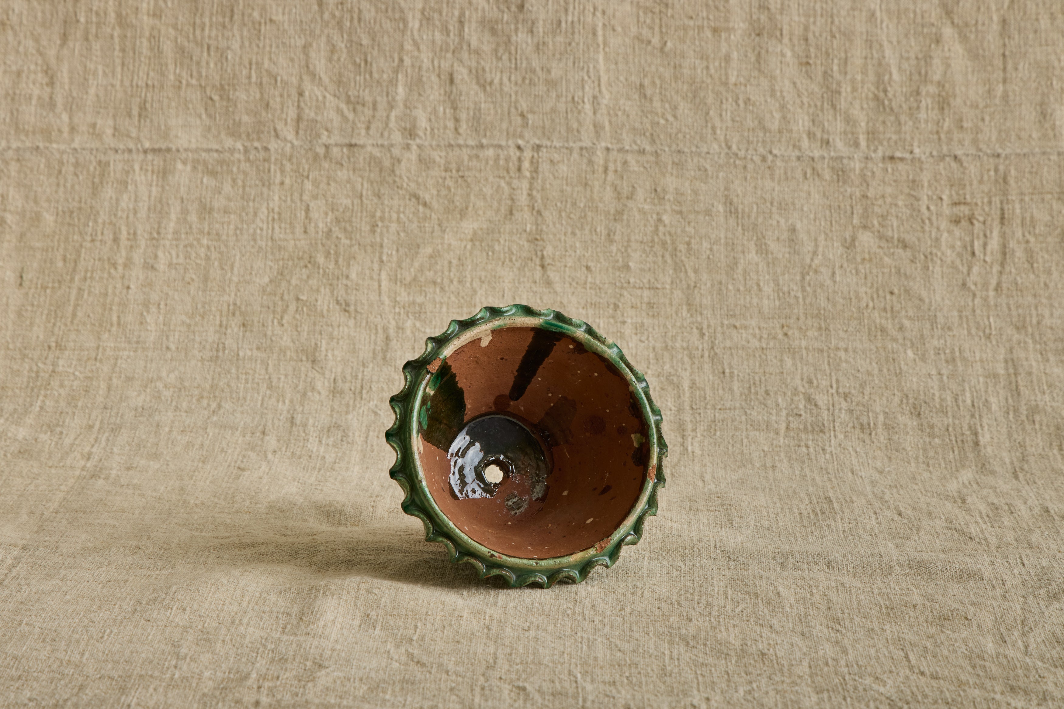 Green Shallow Garden Pot