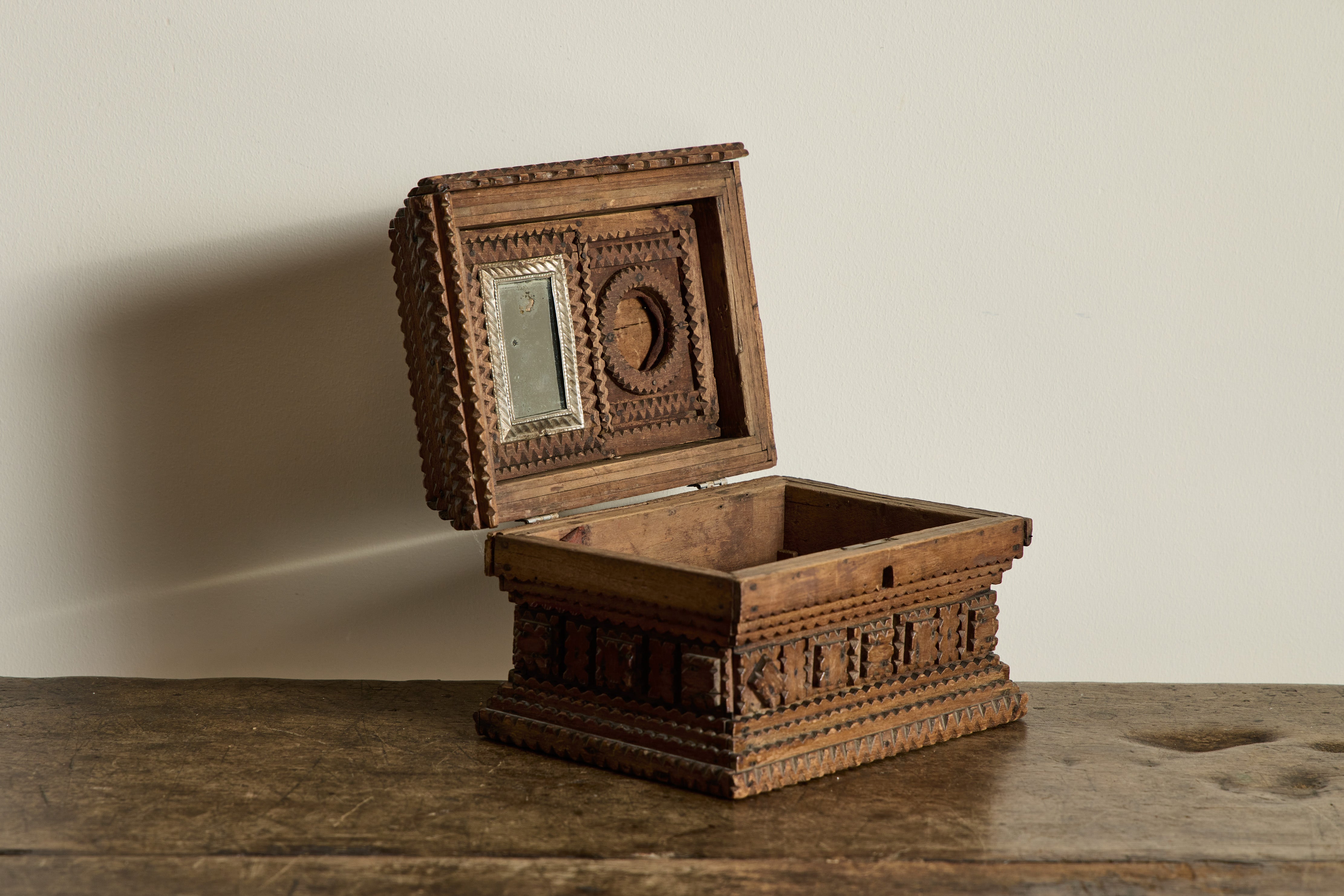 Small Tramp Art Jewelry Box