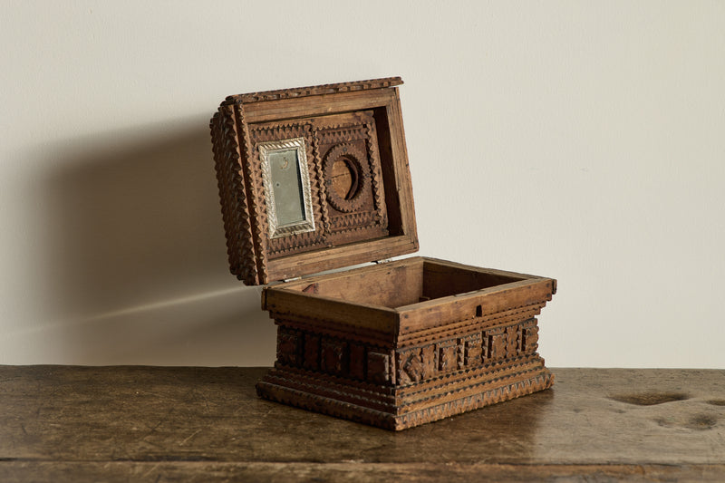 Small Tramp Art Jewelry Box