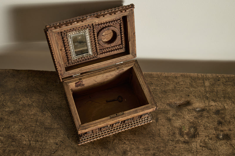 Small Tramp Art Jewelry Box