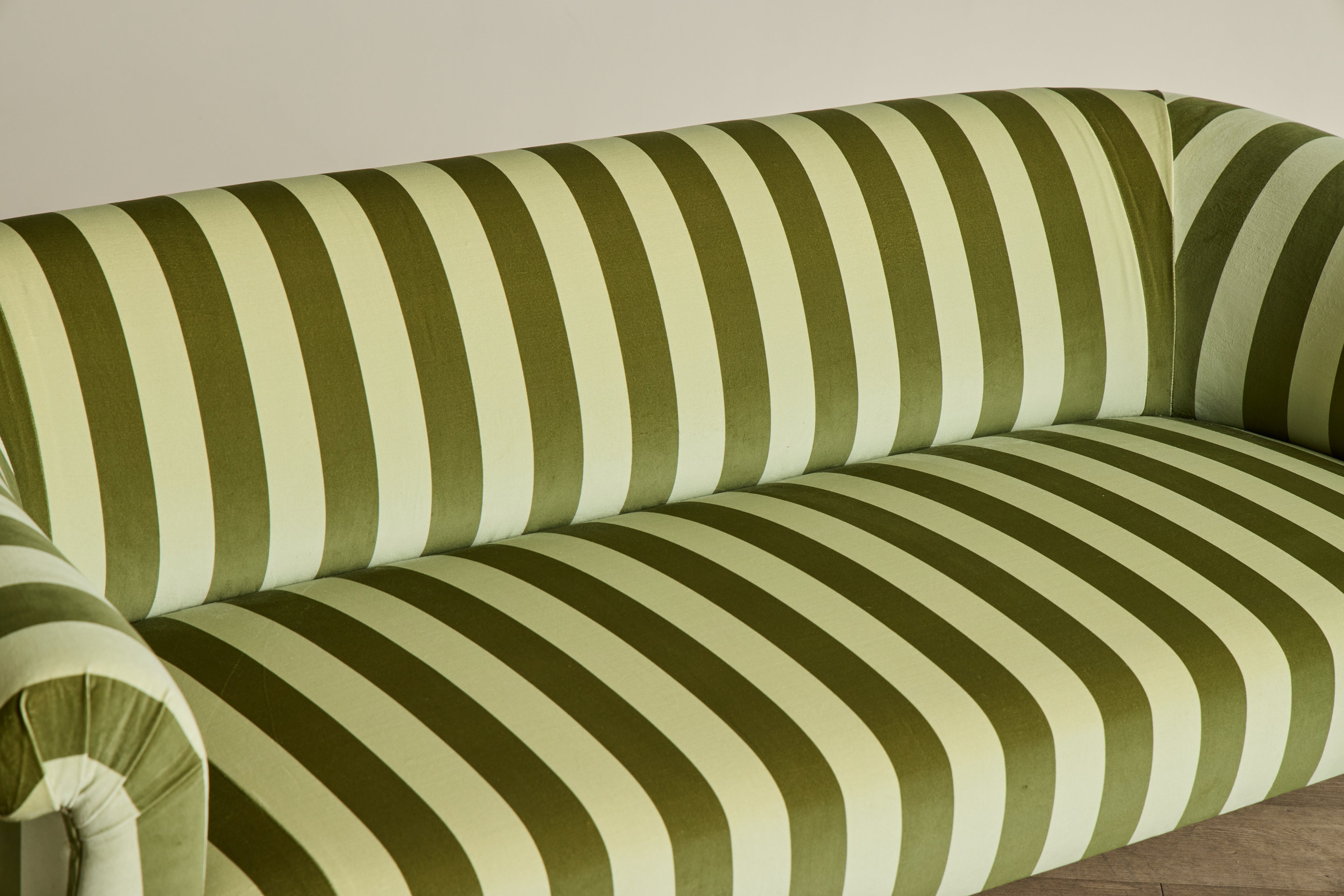 Camelot Stripe Velvet in Juniper