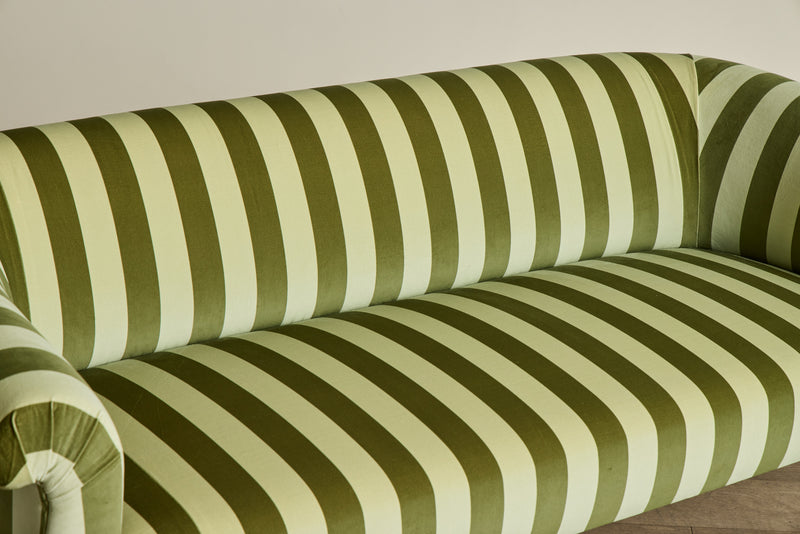 Camelot Stripe Velvet in Juniper