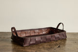 Woven Basket in Chocolate Buffalo