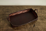 Woven Basket in Chocolate Buffalo
