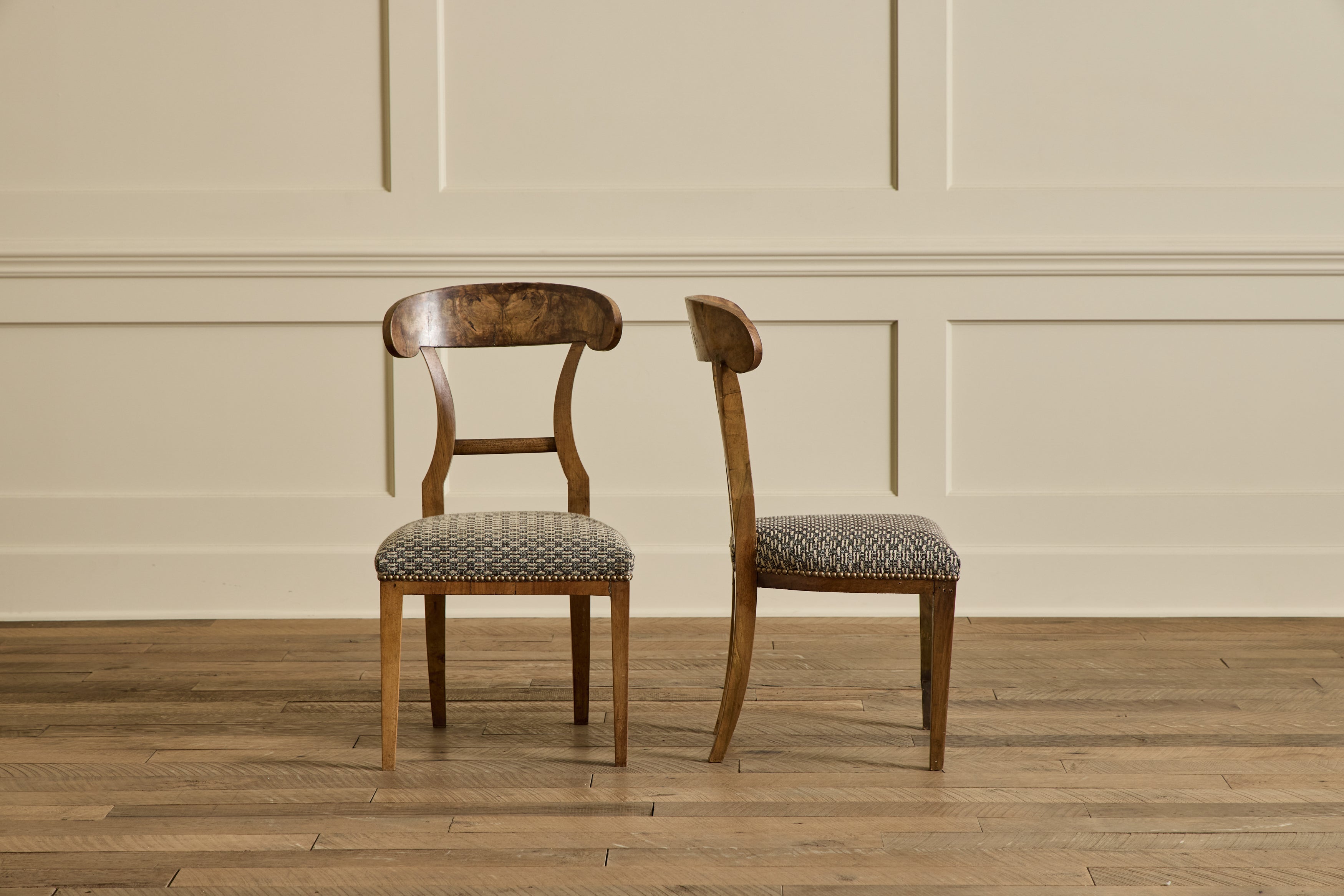 Pair Biedermeier Side Chairs