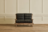 French Oak Brutalist Settee