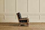 French Oak Brutalist Settee