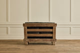 French Oak Brutalist Settee