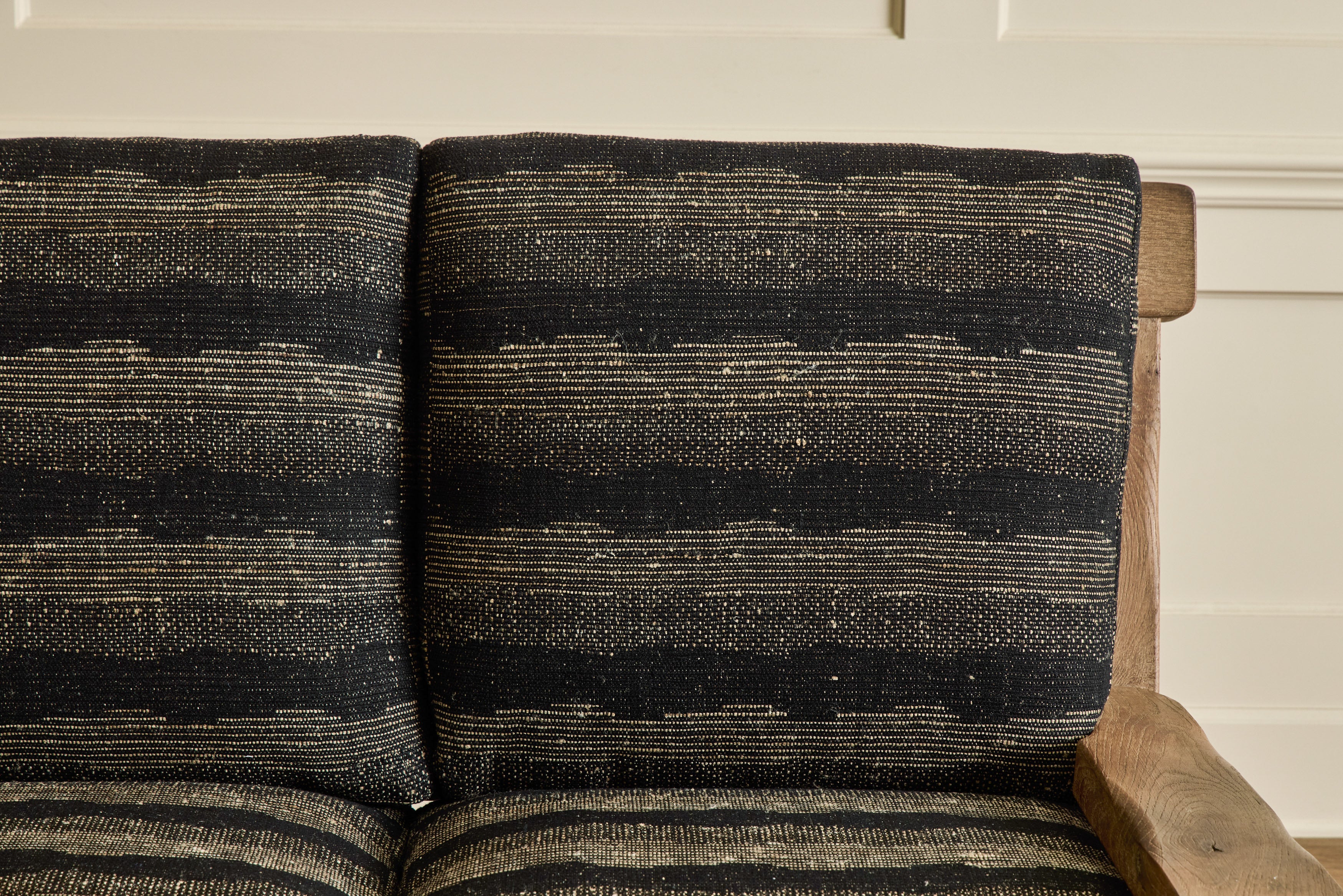 French Oak Brutalist Settee