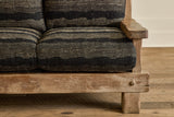 French Oak Brutalist Settee