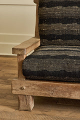 French Oak Brutalist Settee