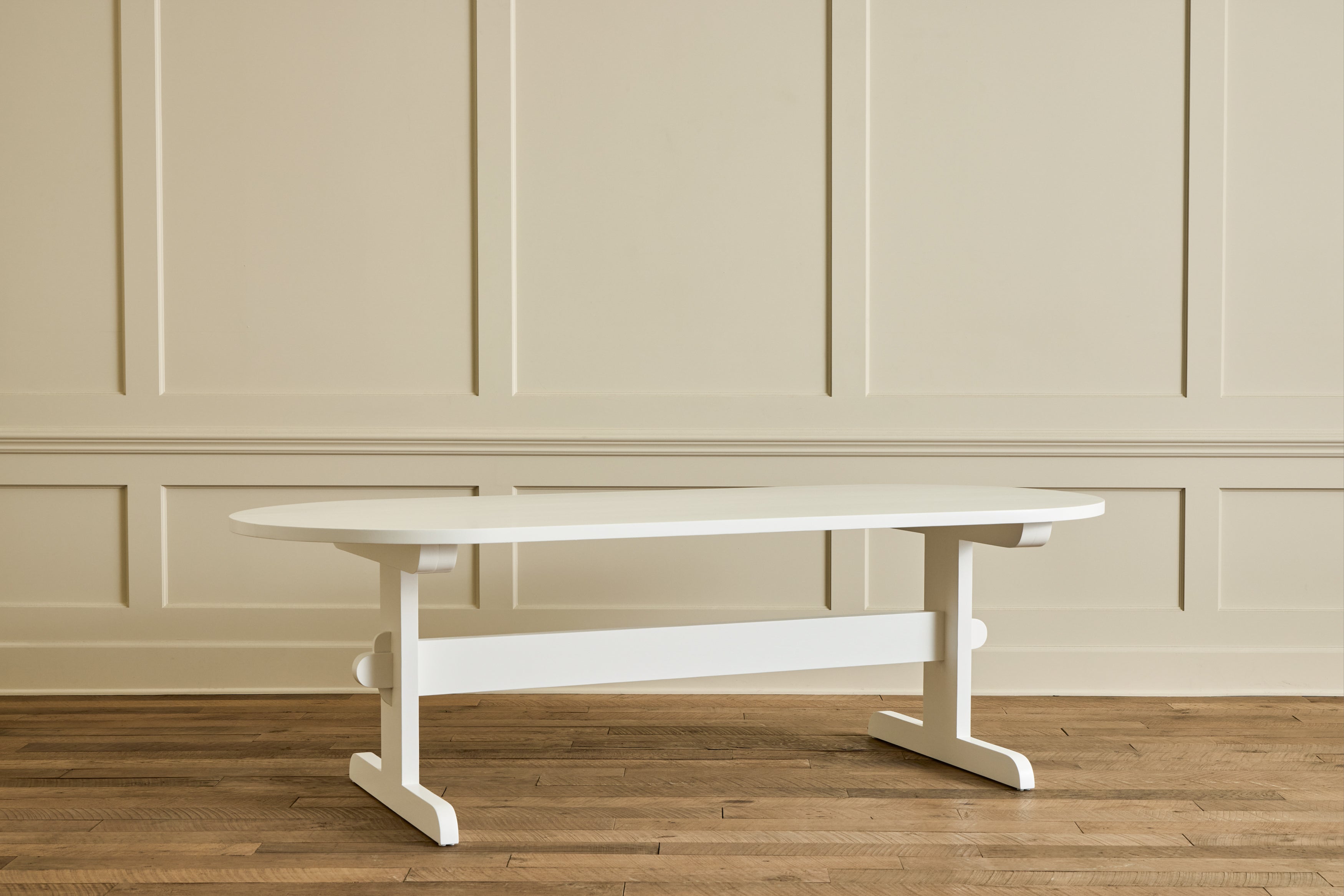Oval Trestle Dining Table, 96"