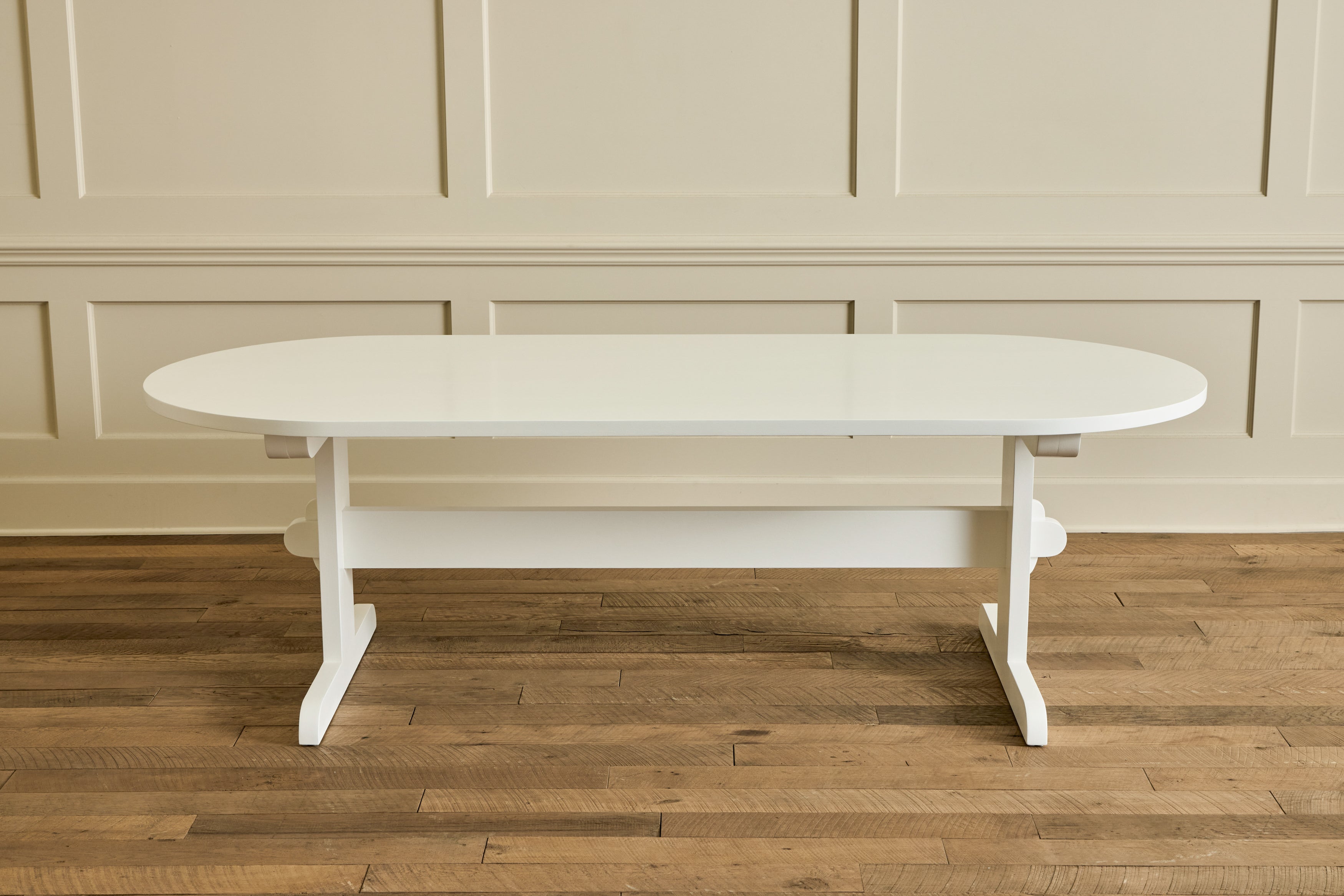 Oval Trestle Dining Table, 96"