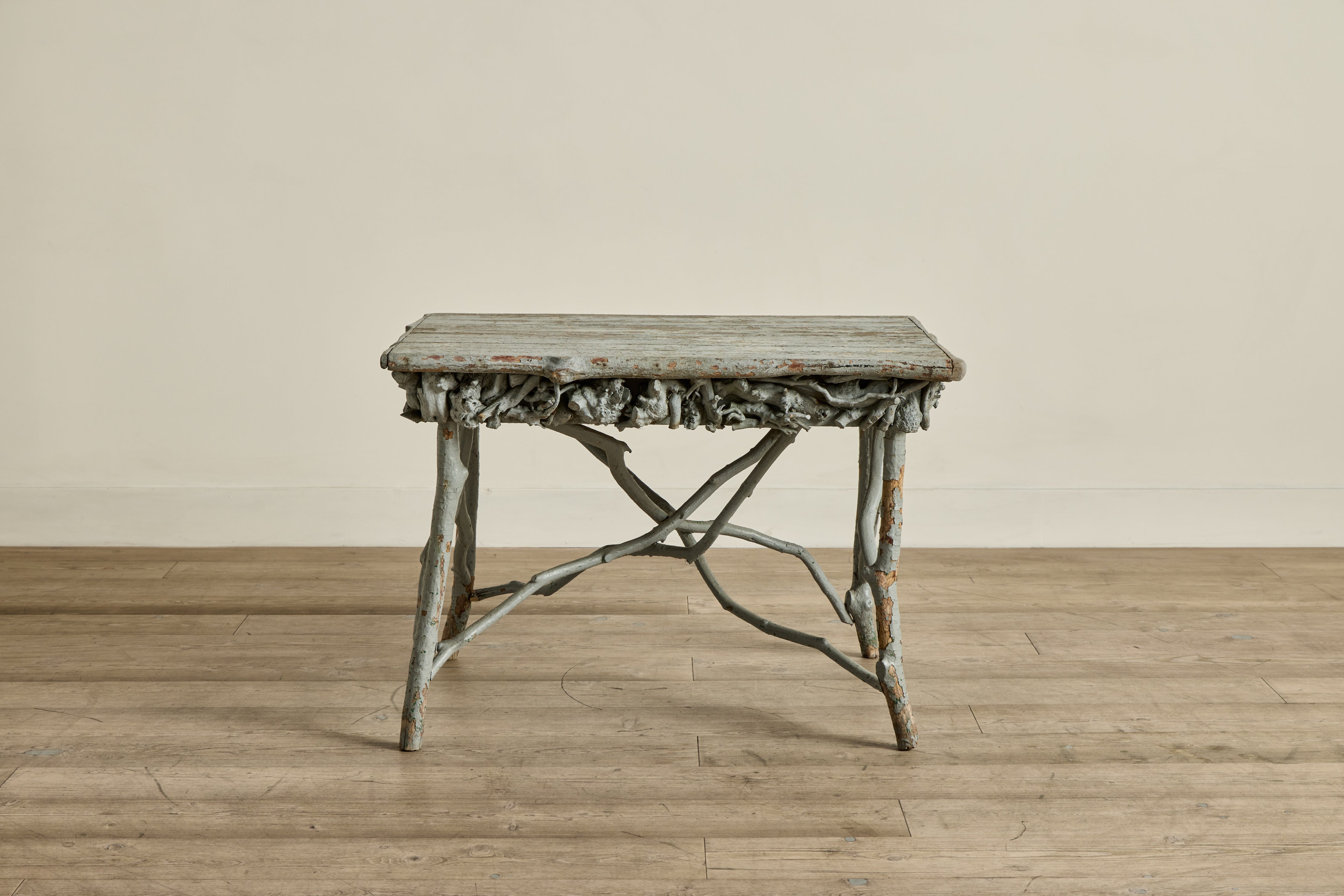 Blue Painted Root Table