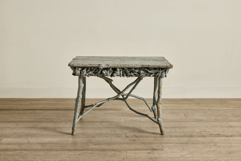 Blue Painted Root Table