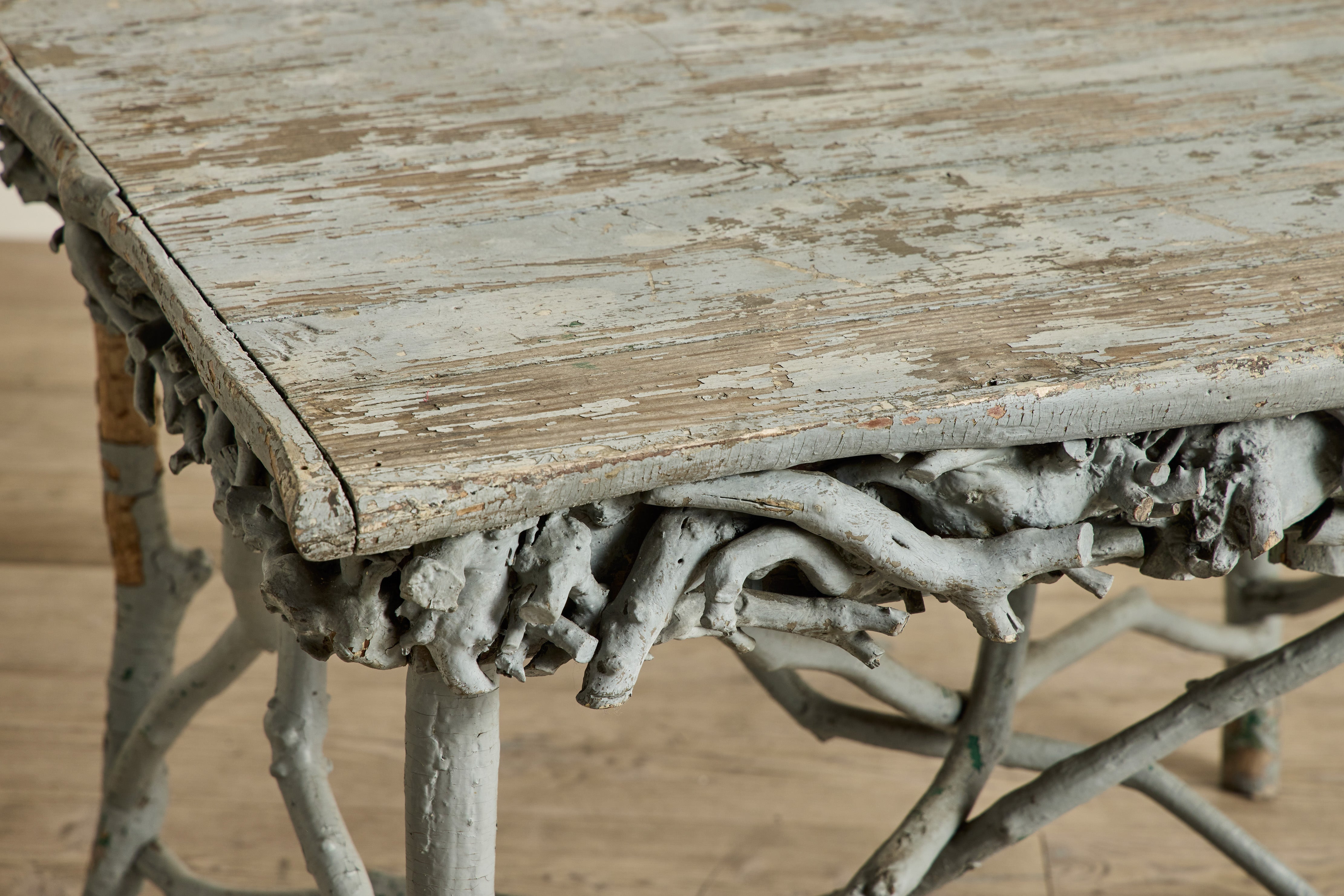 Blue Painted Root Table