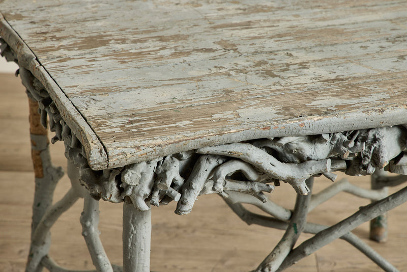 Blue Painted Root Table