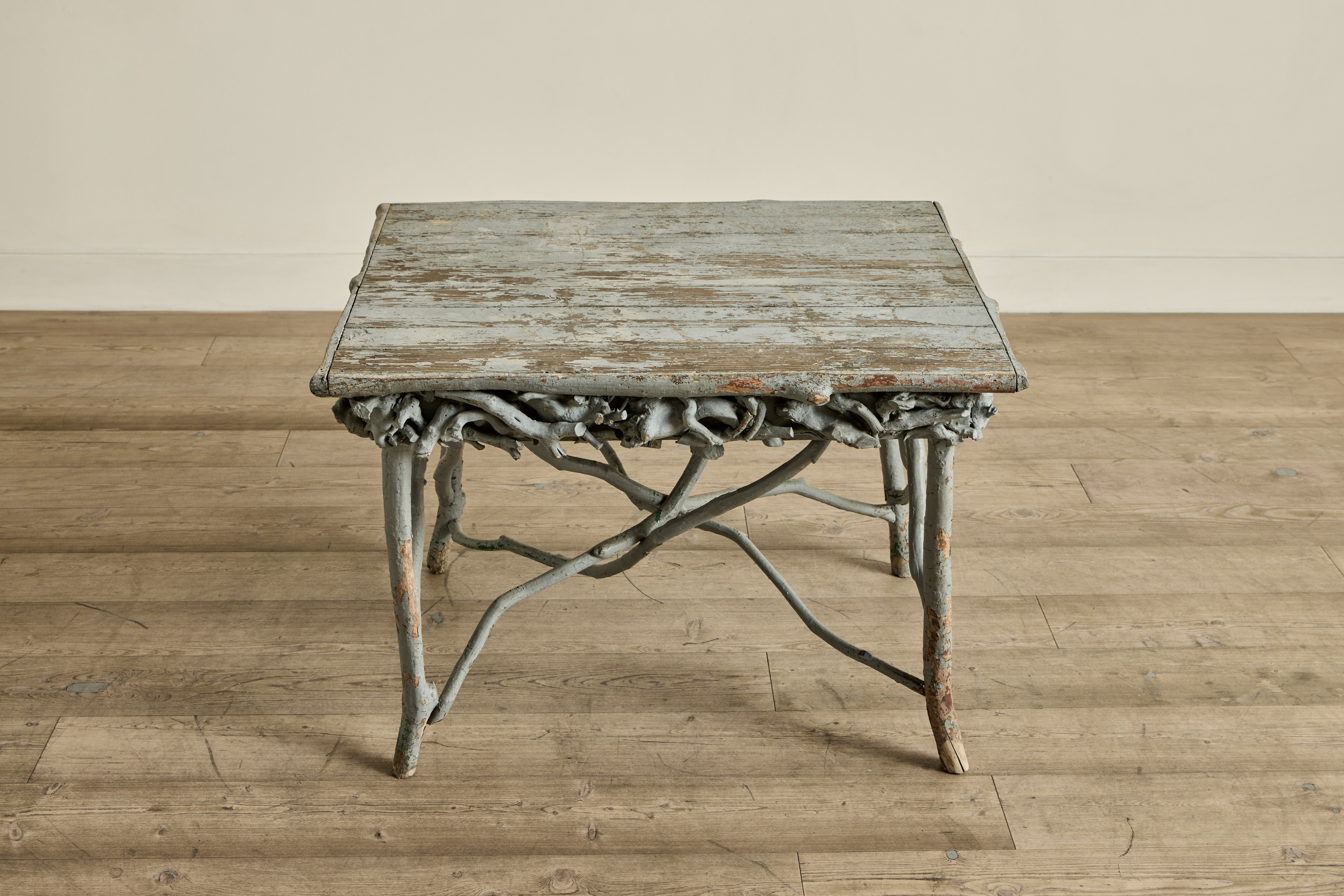 Blue Painted Root Table