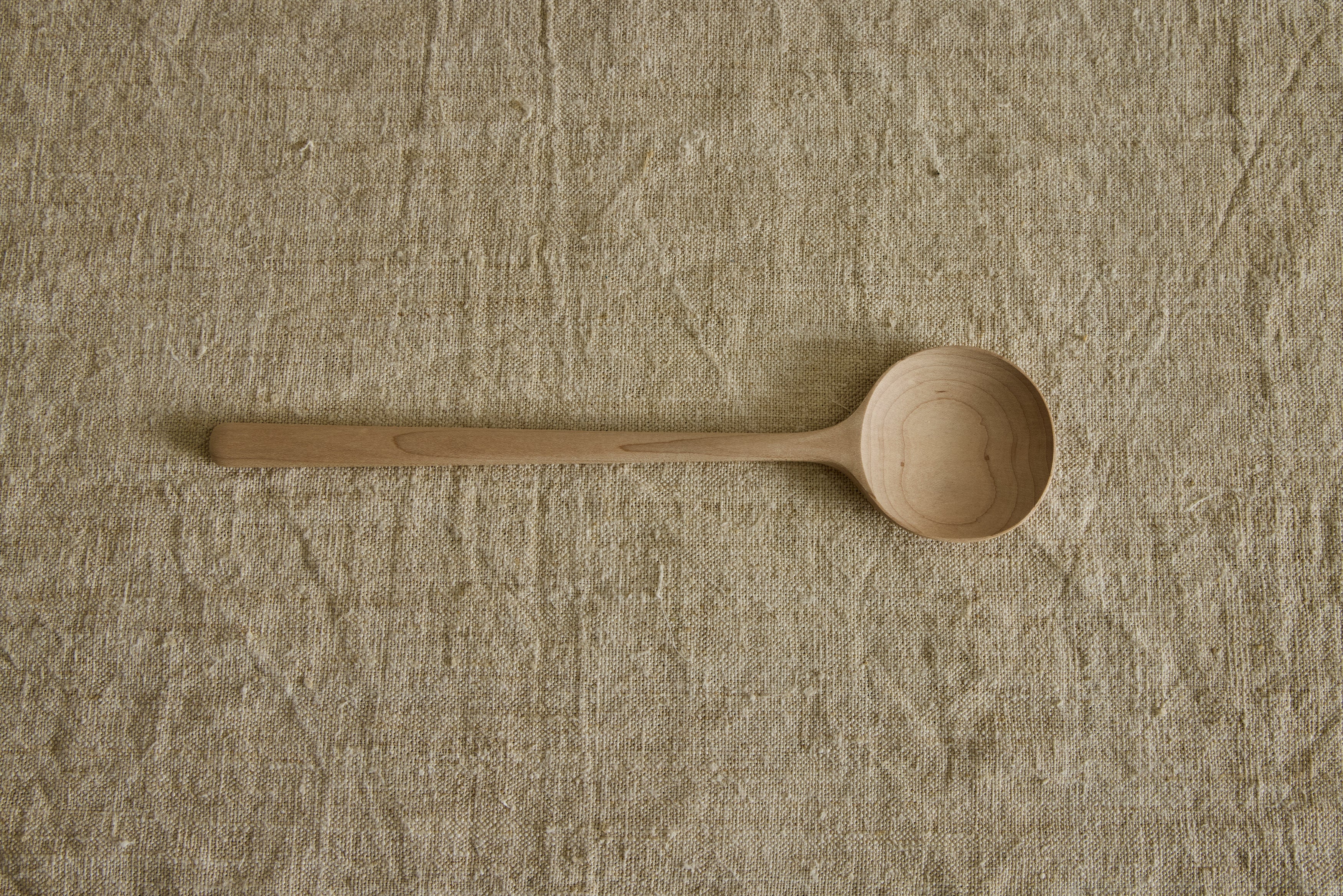 Maple Wooden Round Spoon, 12"