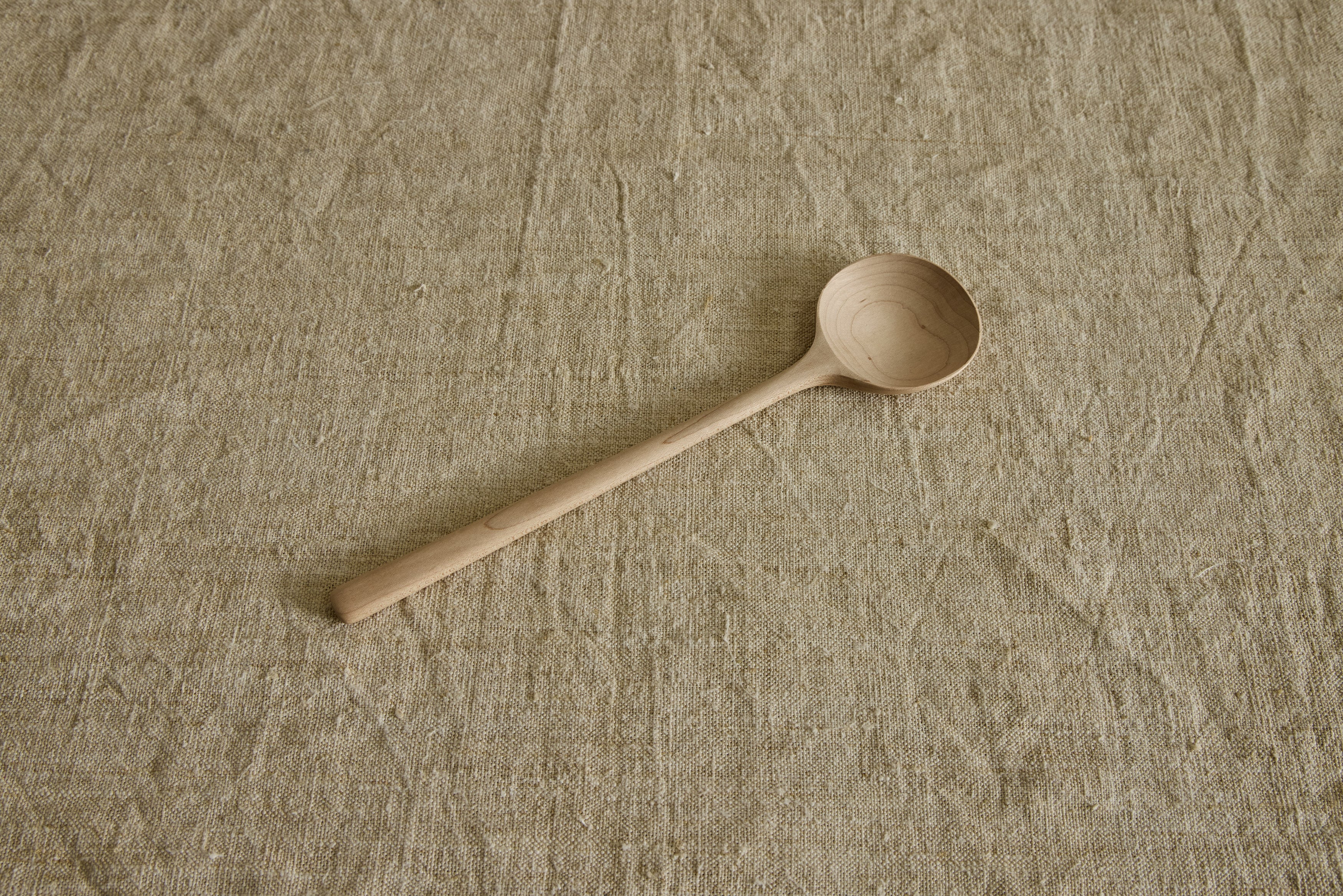 Maple Wooden Round Spoon, 12"