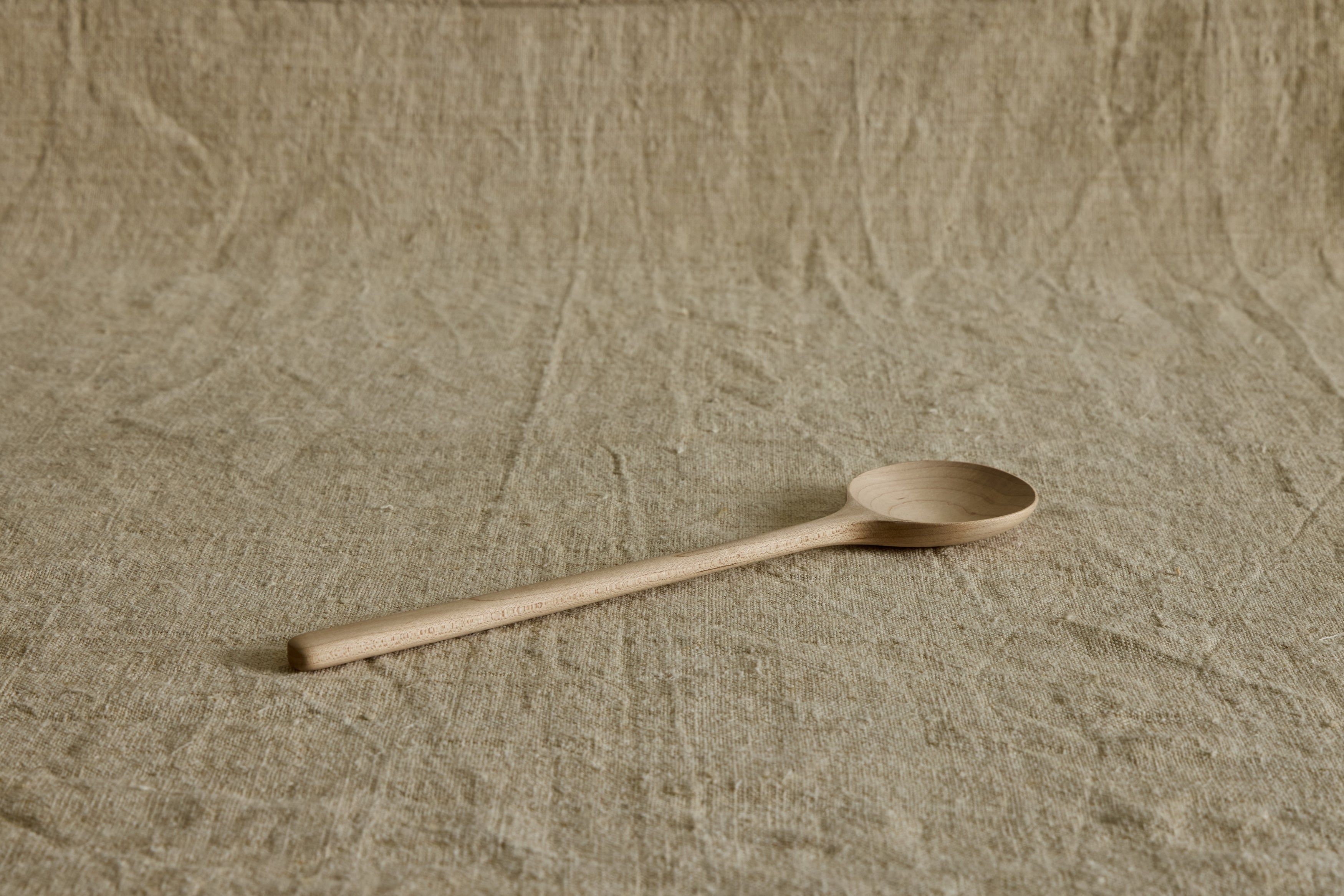Maple Wooden Round Spoon, 12"
