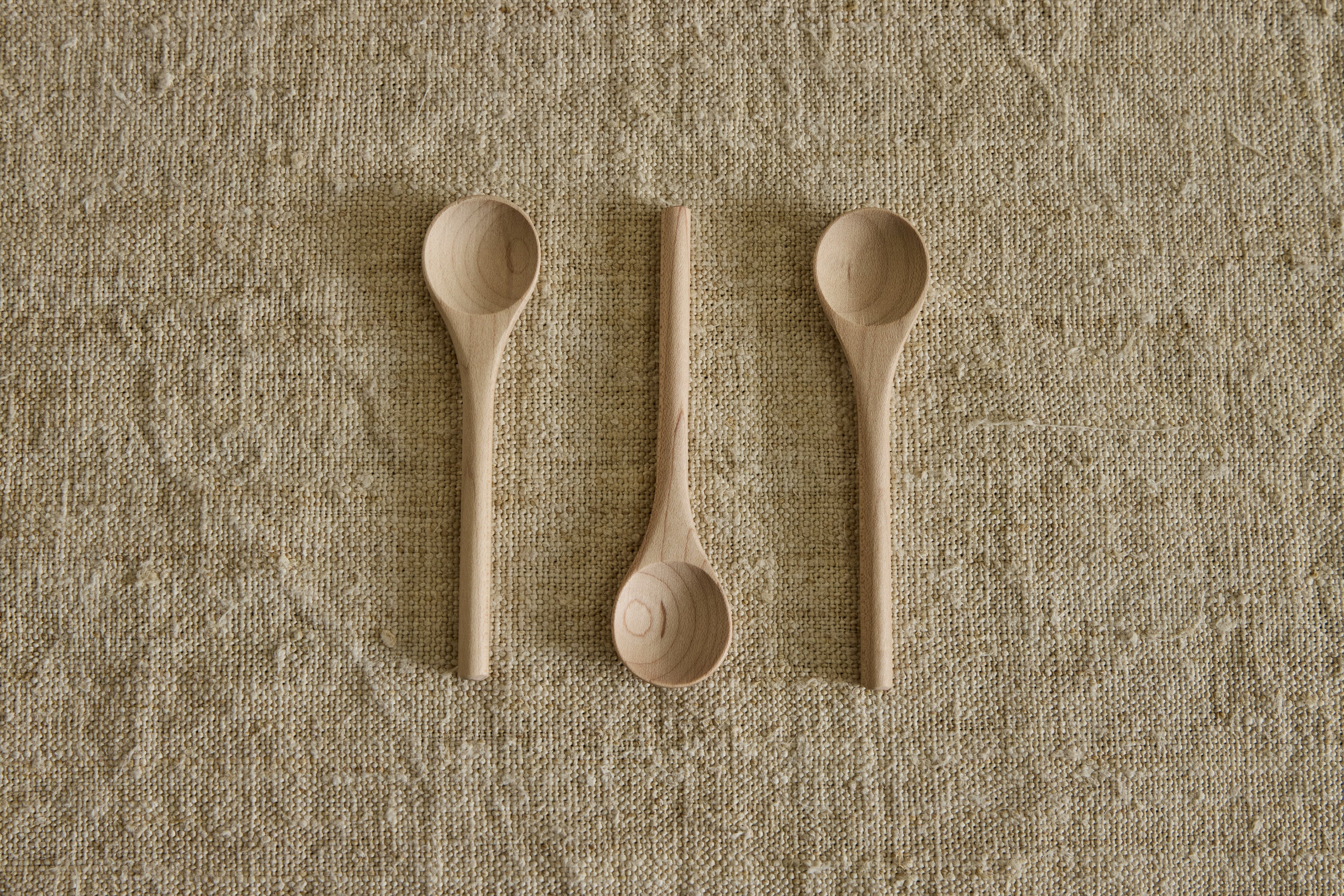 Maple Wood Tiny Spoon, 4"