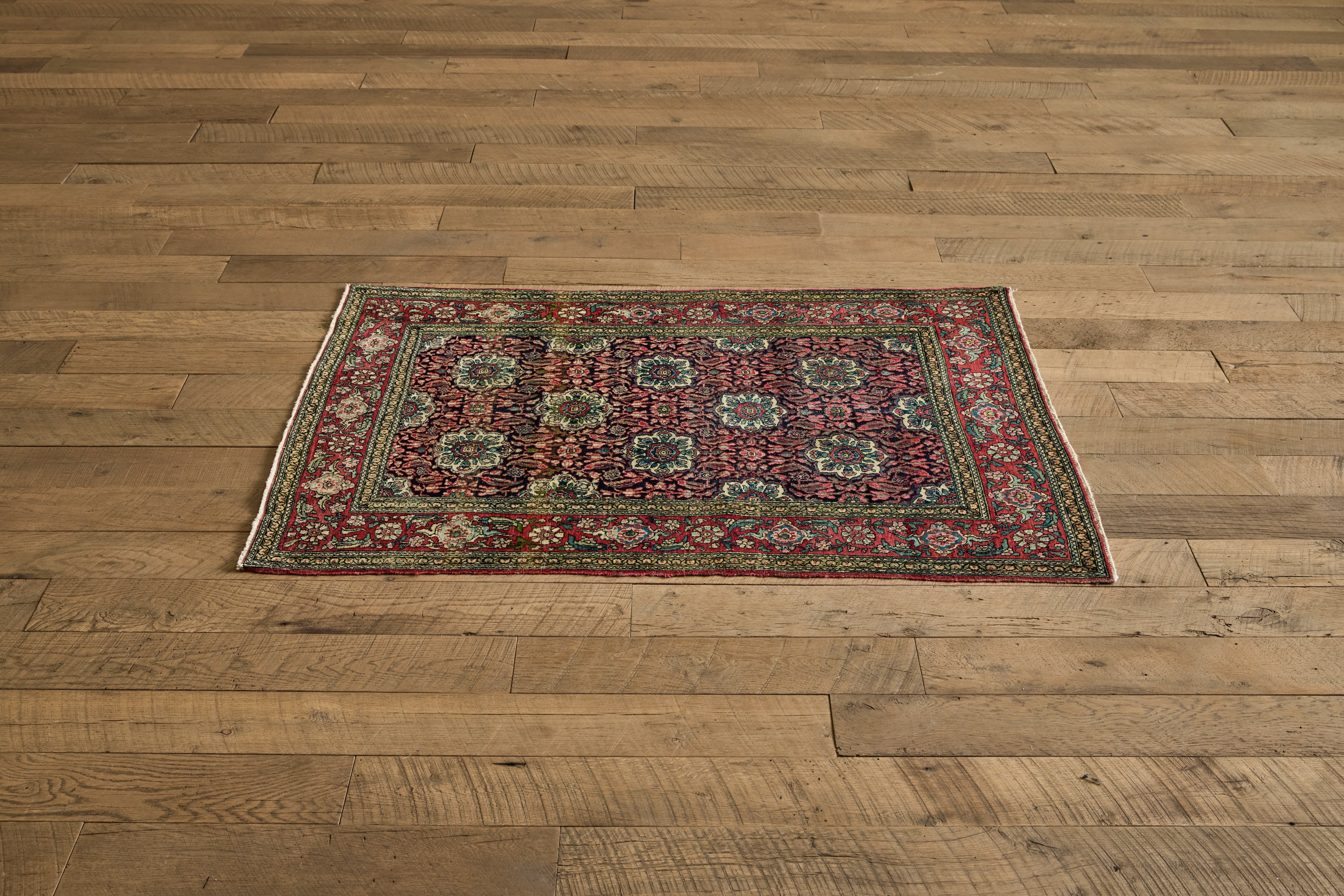 Persian Floral Throw Rug 3'4 X 4'7