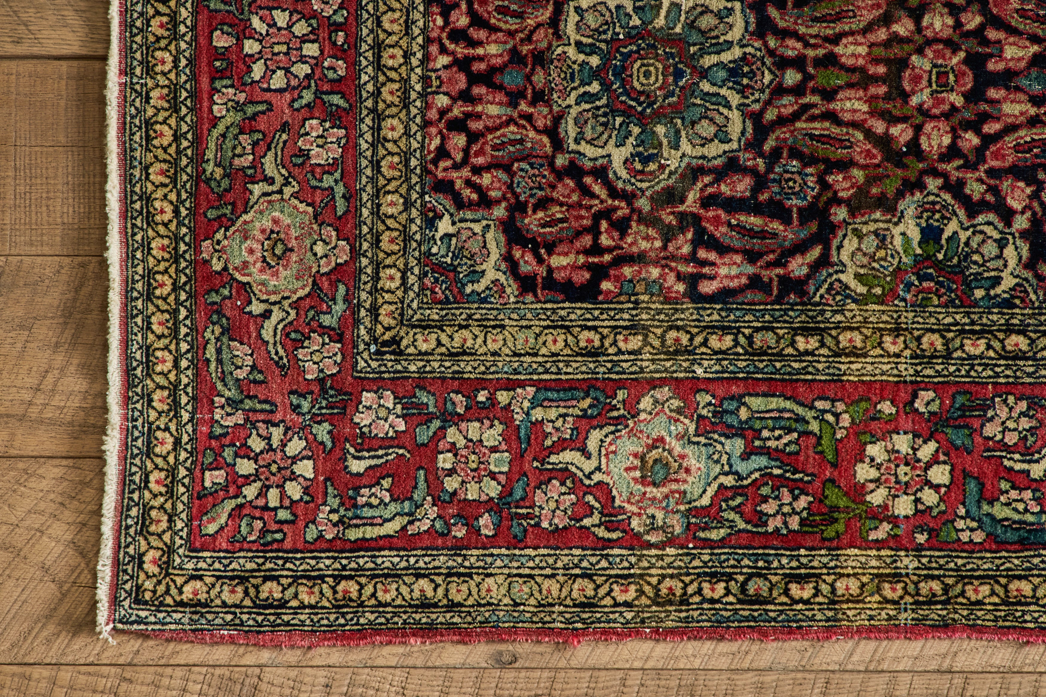 Persian Floral Throw Rug 3'4 X 4'7