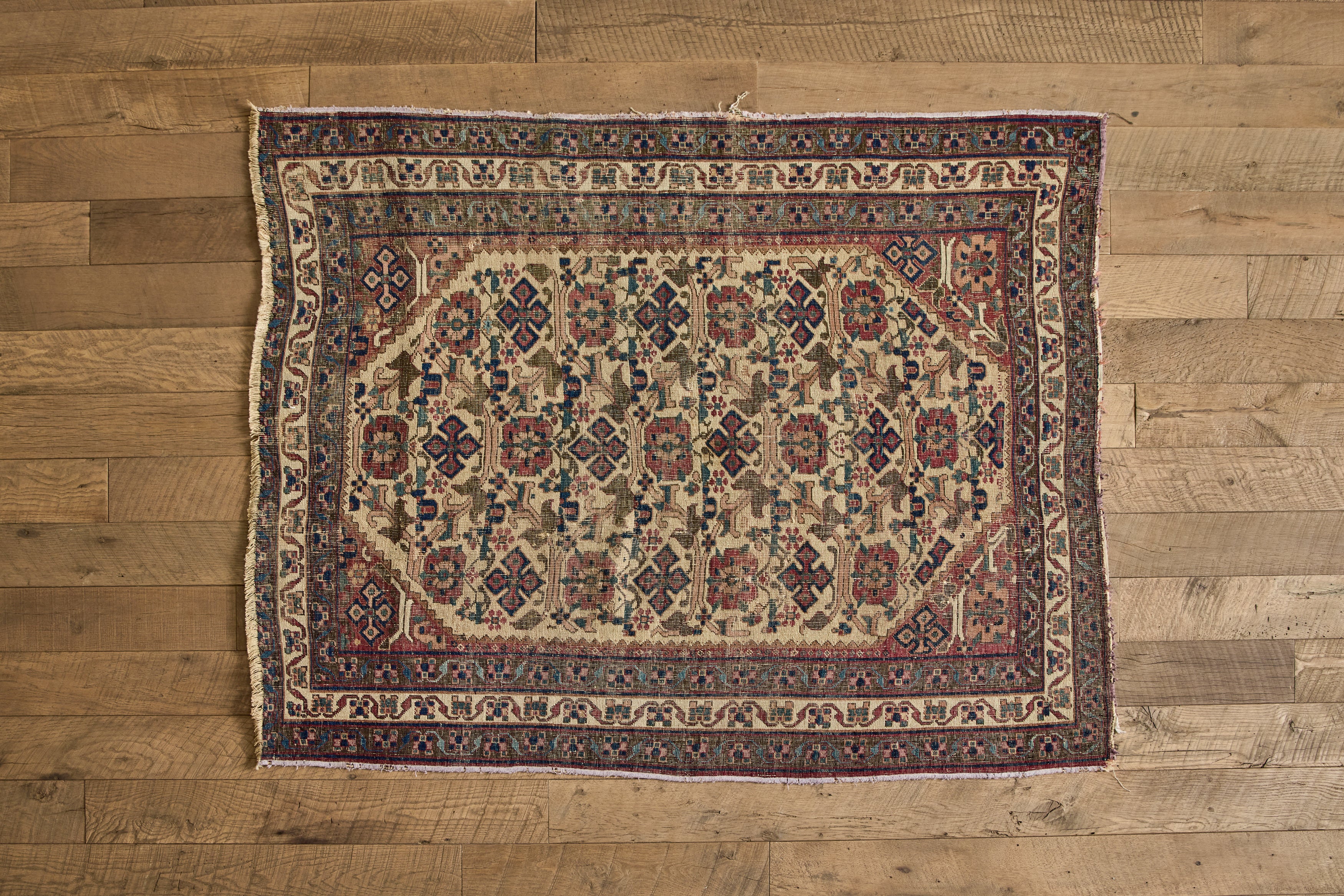 Persian Afshar Floral Rug 4'3 X 5'6