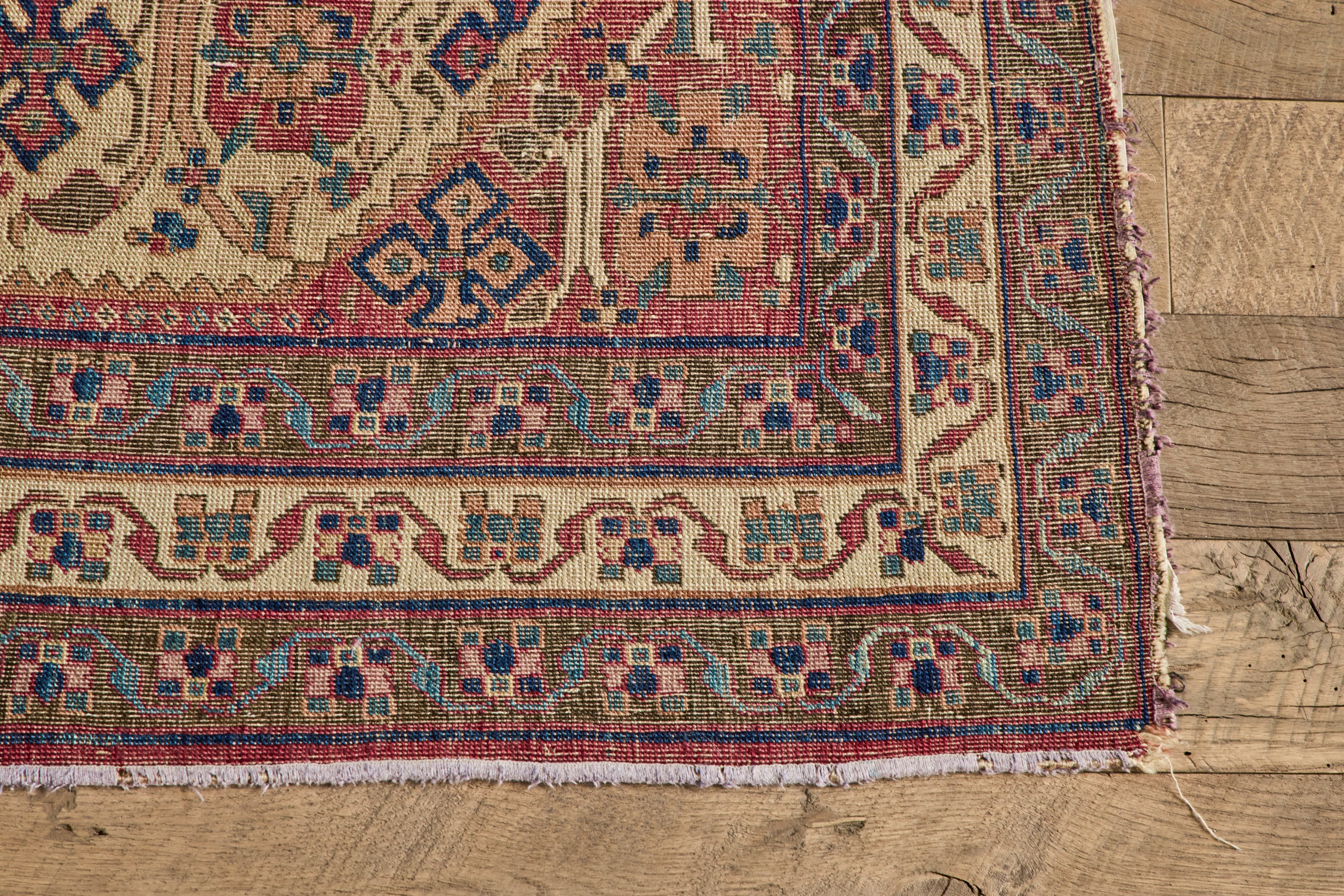 Persian Afshar Floral Rug 4'3 X 5'6