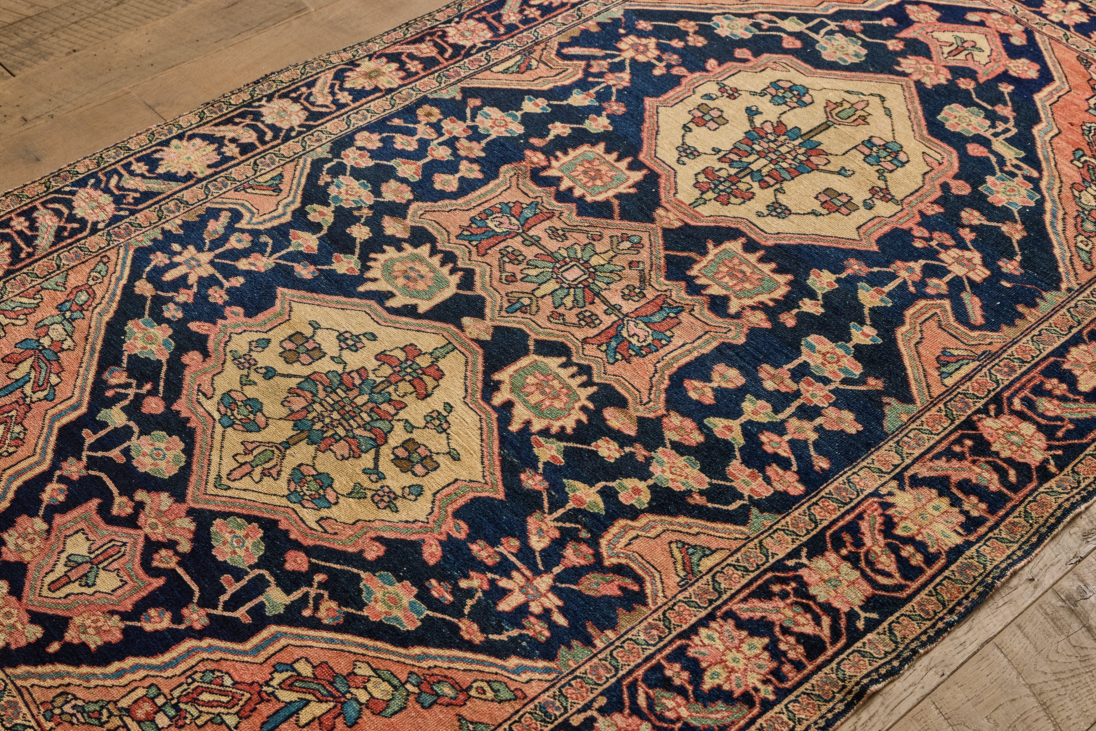 Persian Midnight & Blush Rug 4'2 X 6'9