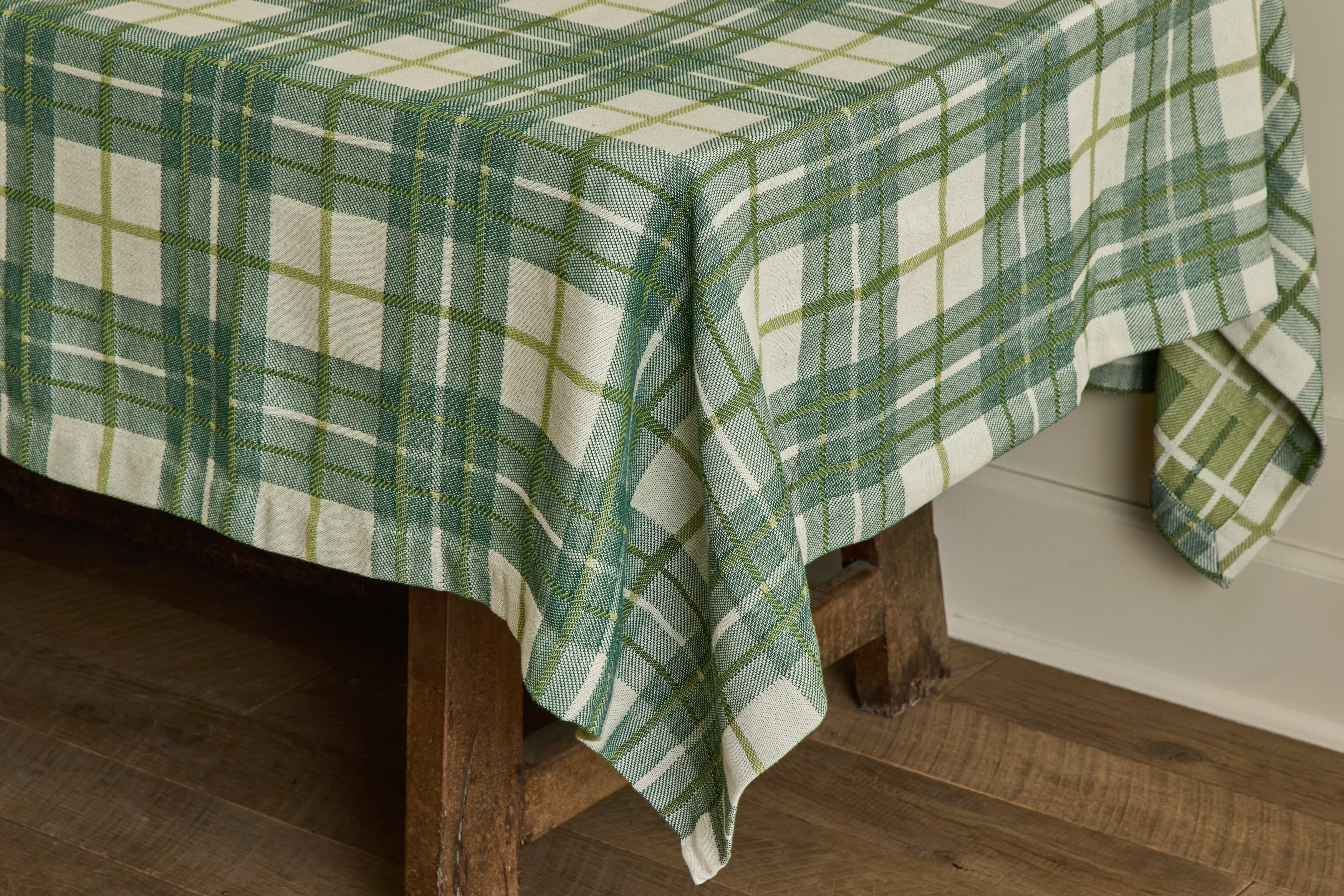 Tartan Tablecloth in Forest
