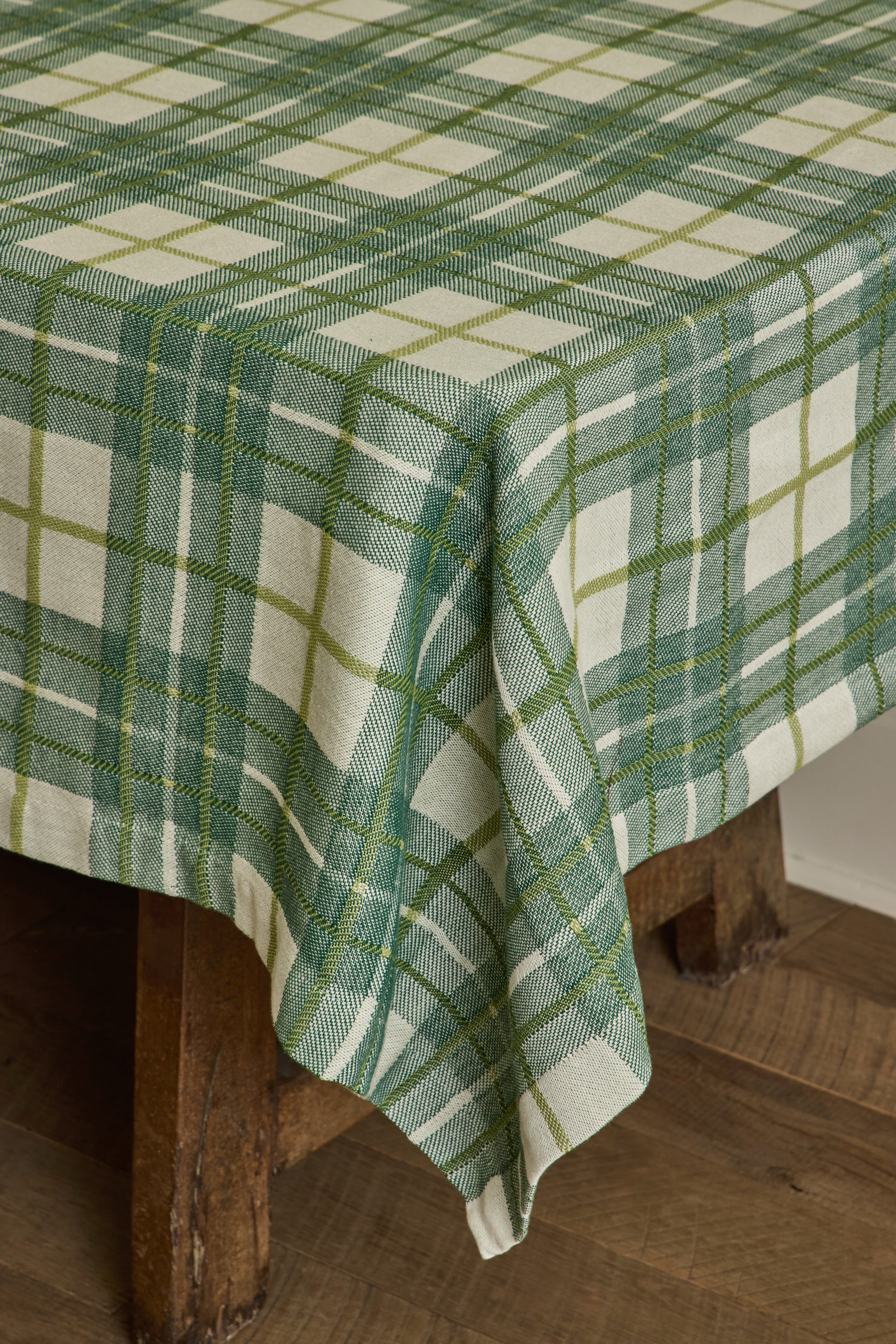 Tartan Tablecloth in Forest