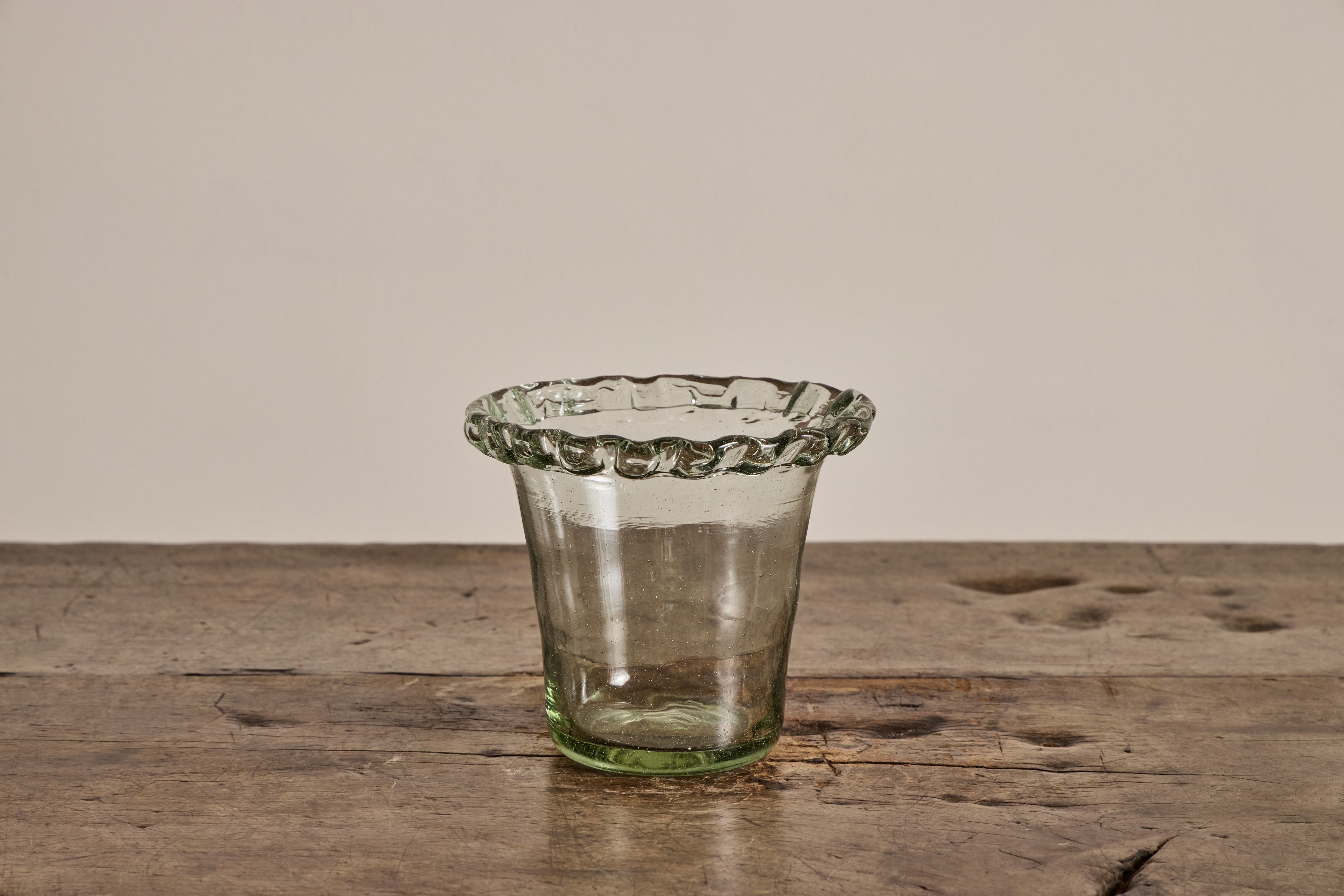 Glass Pie Crust Vase