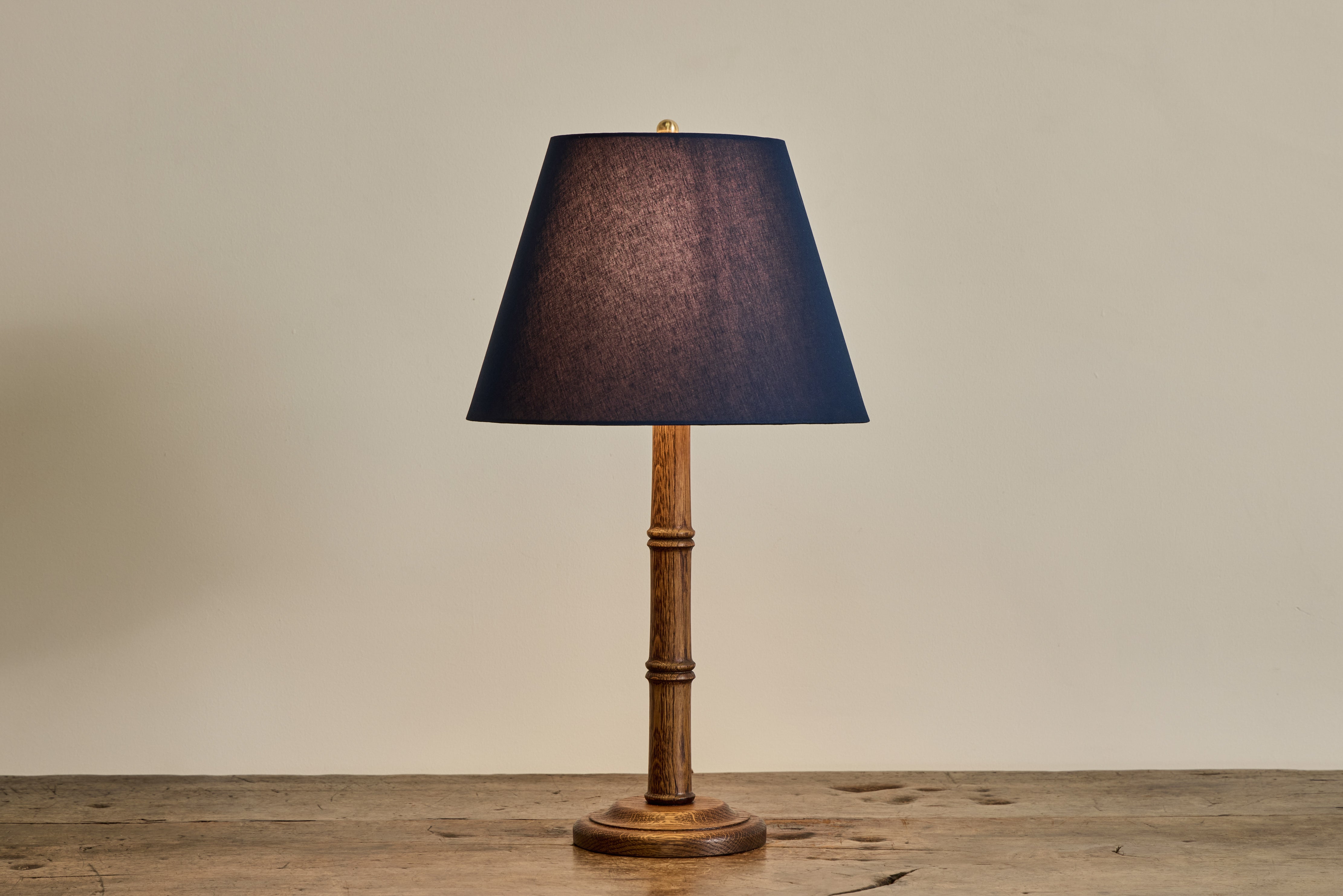 Bamboo Lamp Base, Dark Oak