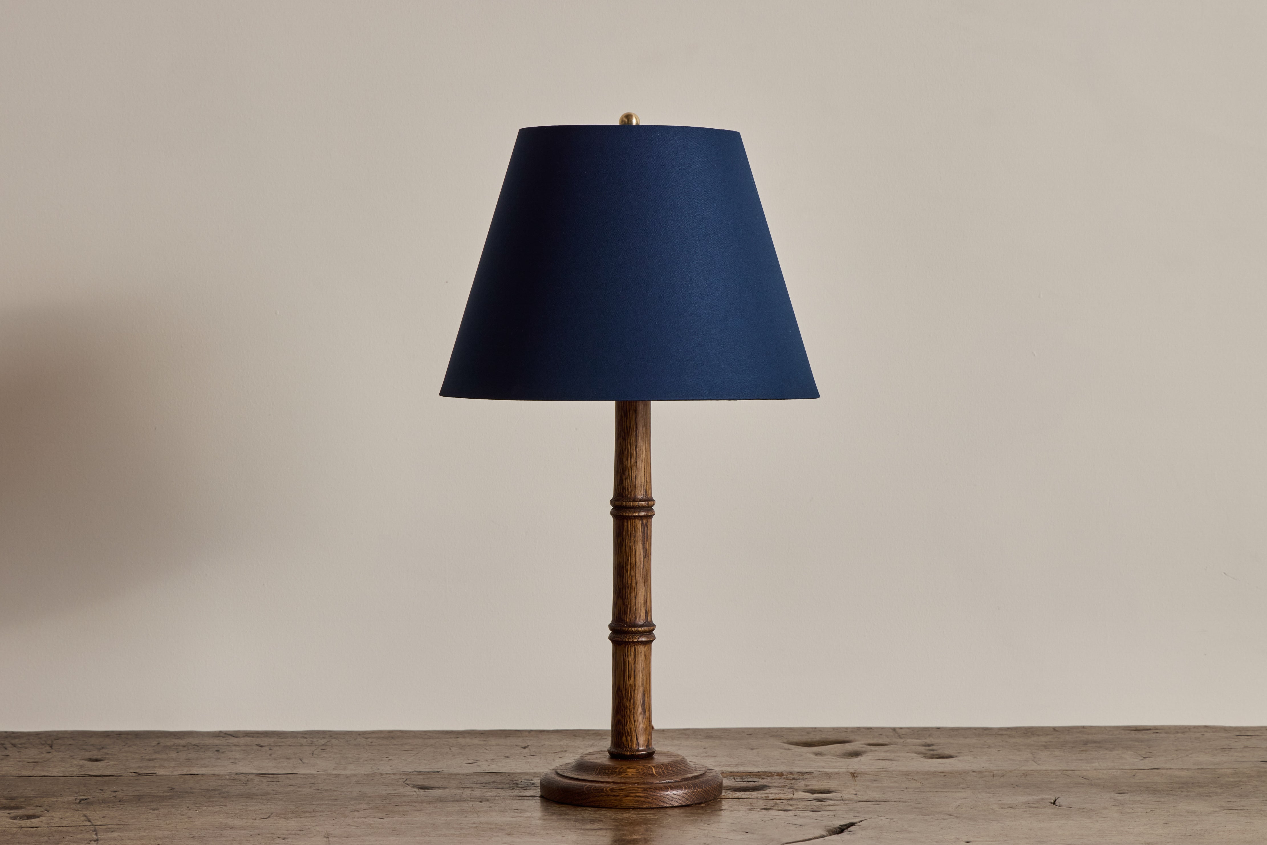 Bamboo Lamp Base, Dark Oak