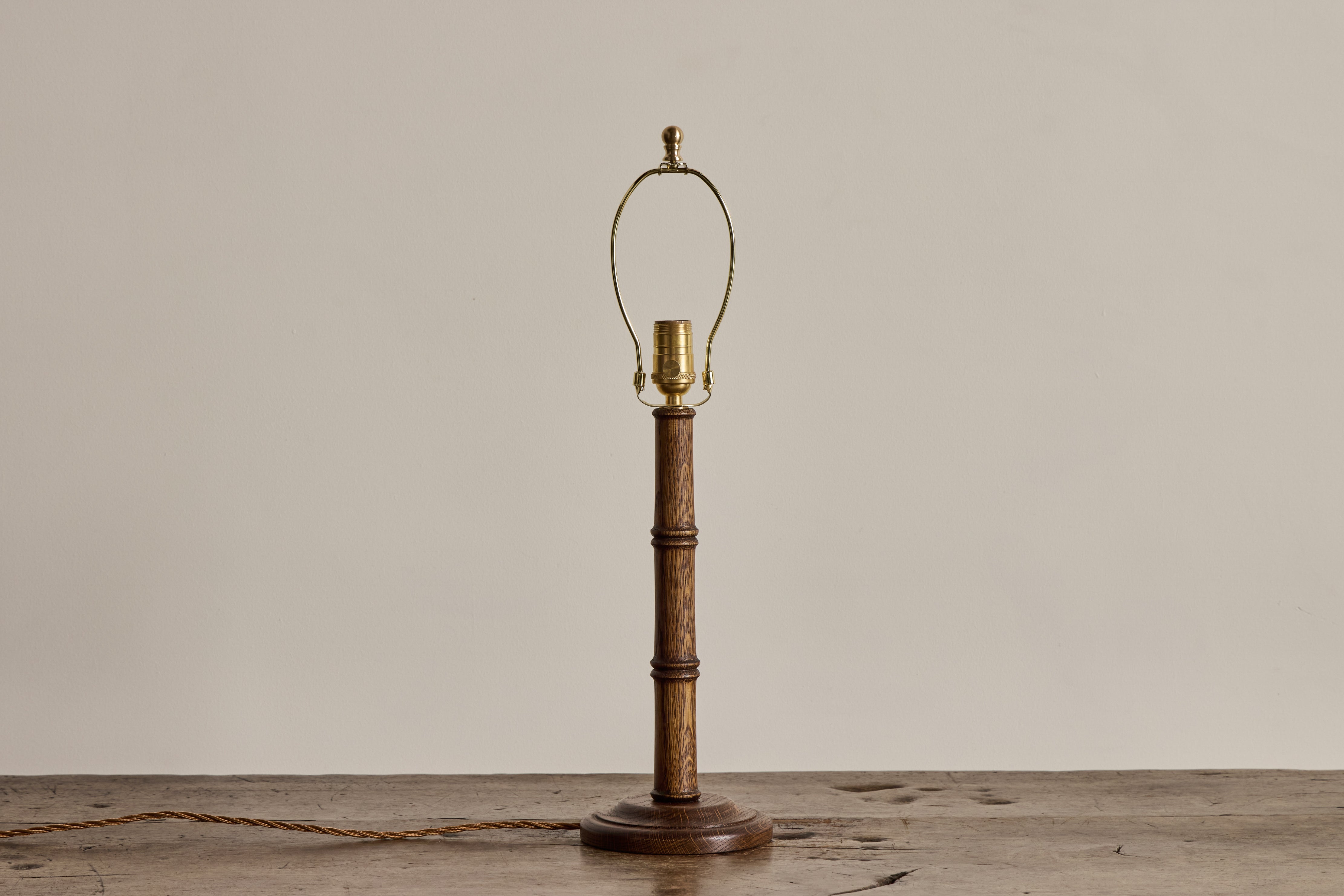 Bamboo Lamp Base, Dark Oak