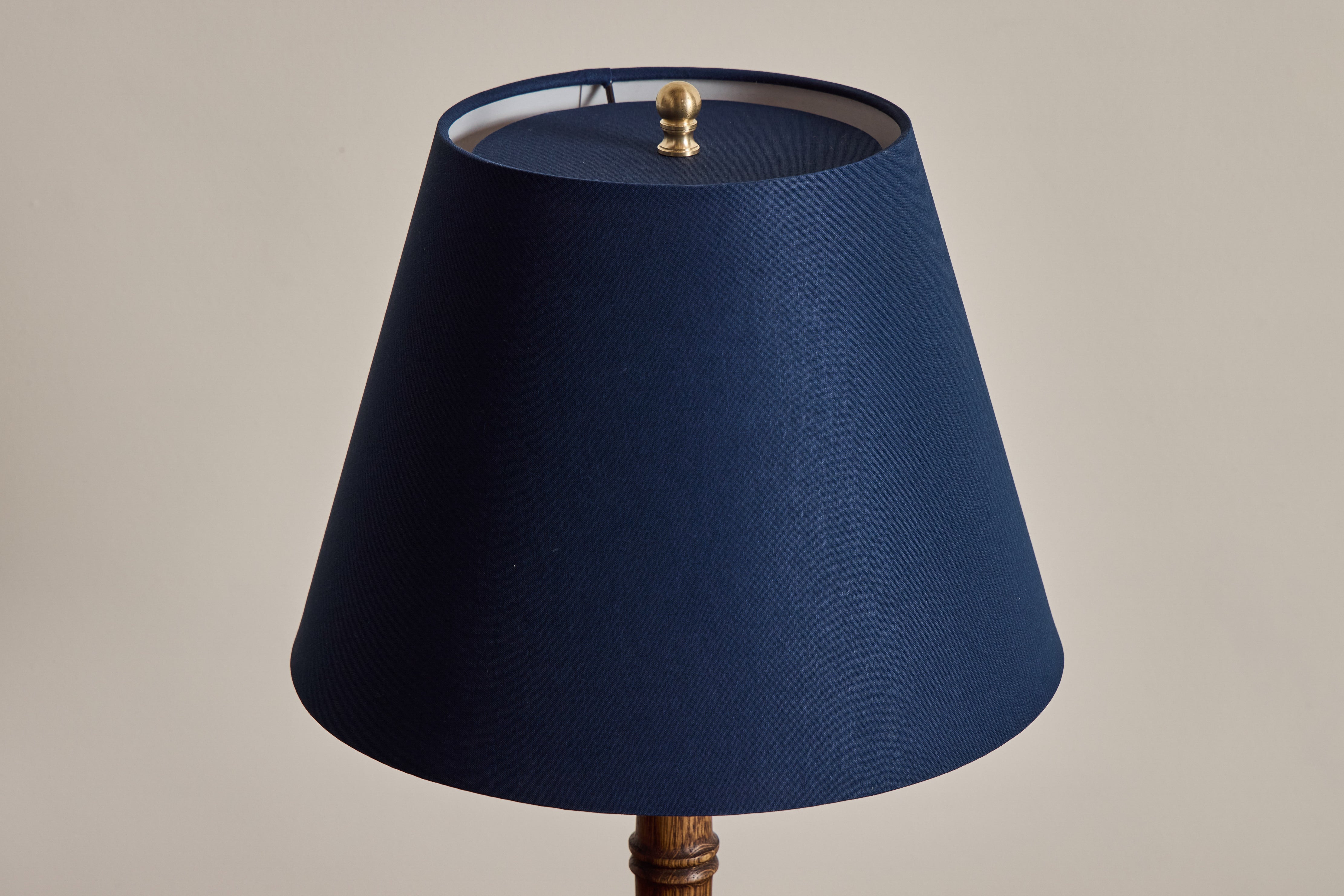 Bamboo Lamp Base, Dark Oak