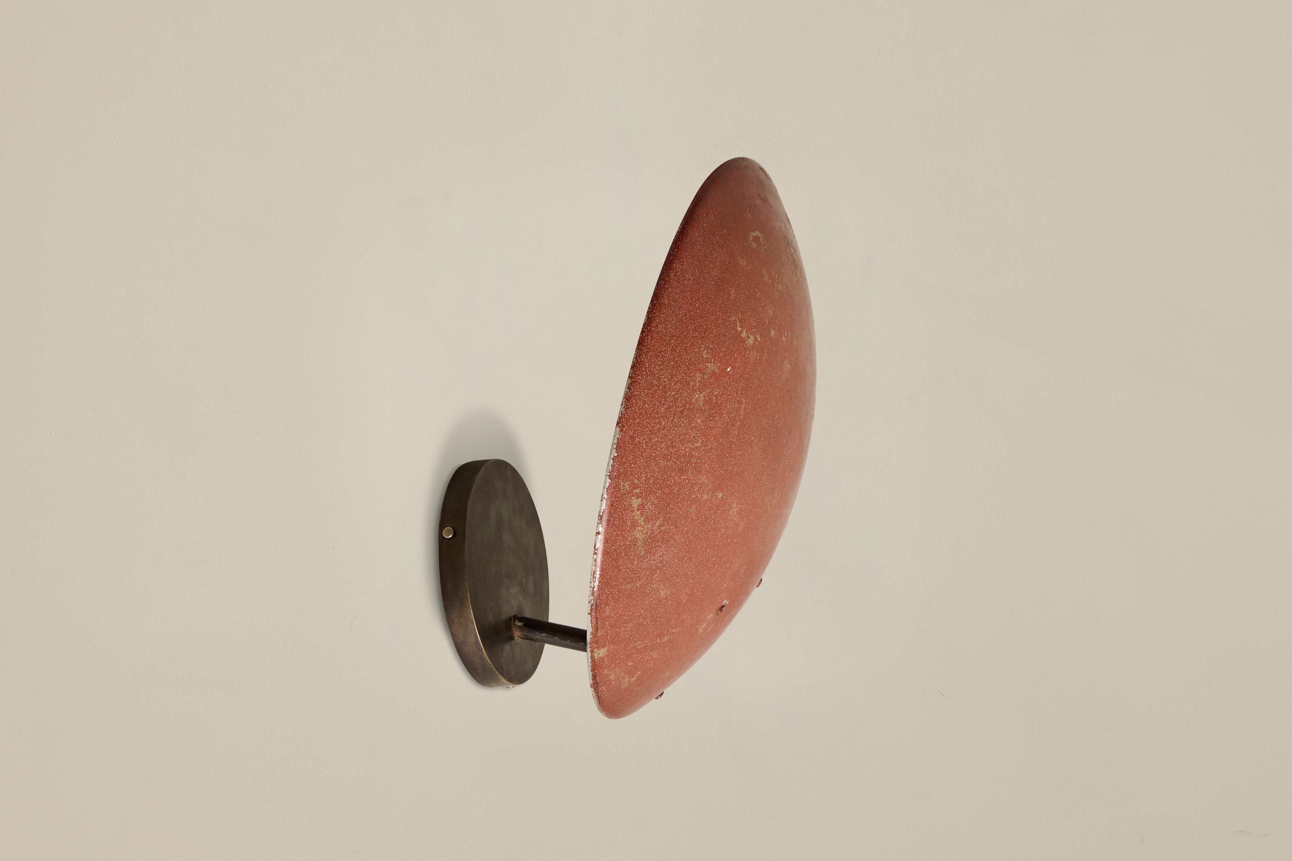 Pair of Red Dome Sconces