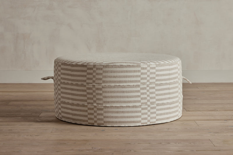 Nickey Kehoe 36" Round Hassock - In Stock