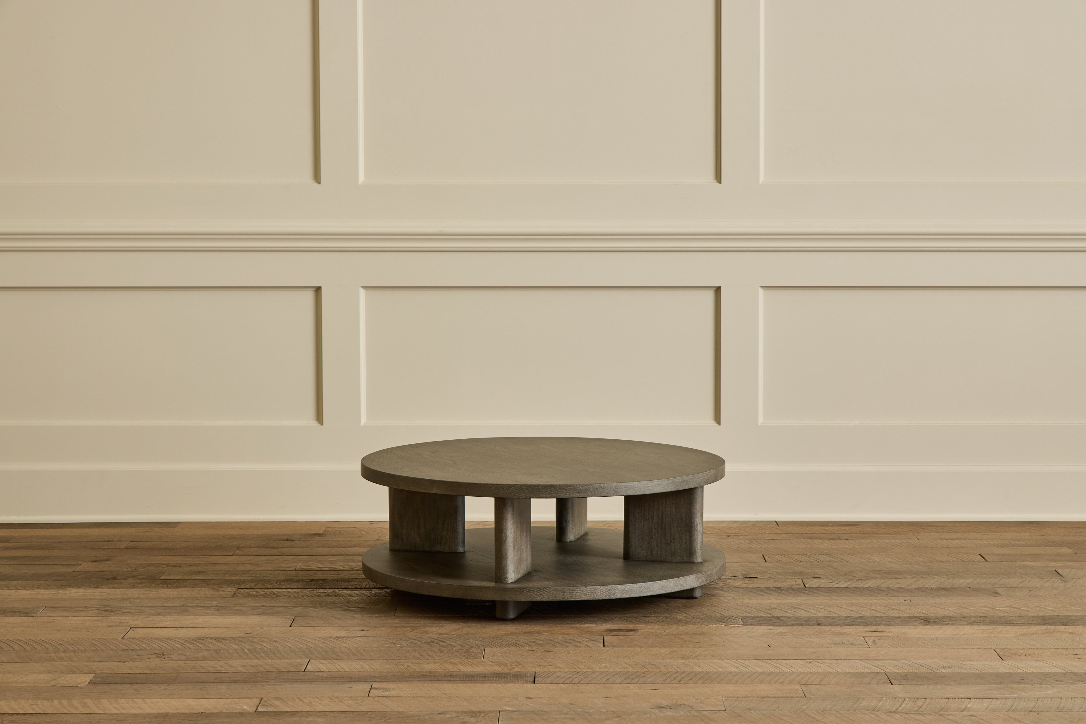 Round Shelf Coffee Table, 36"