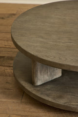 Round Shelf Coffee Table, 36"
