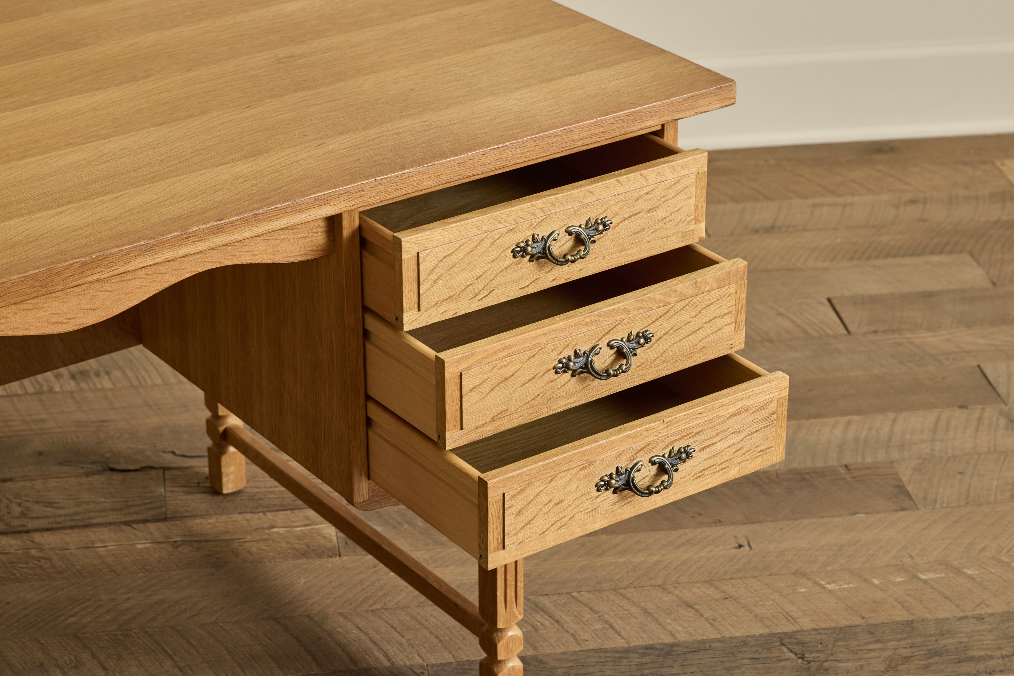 Danish Oak Wood Desk