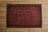 Rose Persian Sarouk Rug 6'9 X 9'10